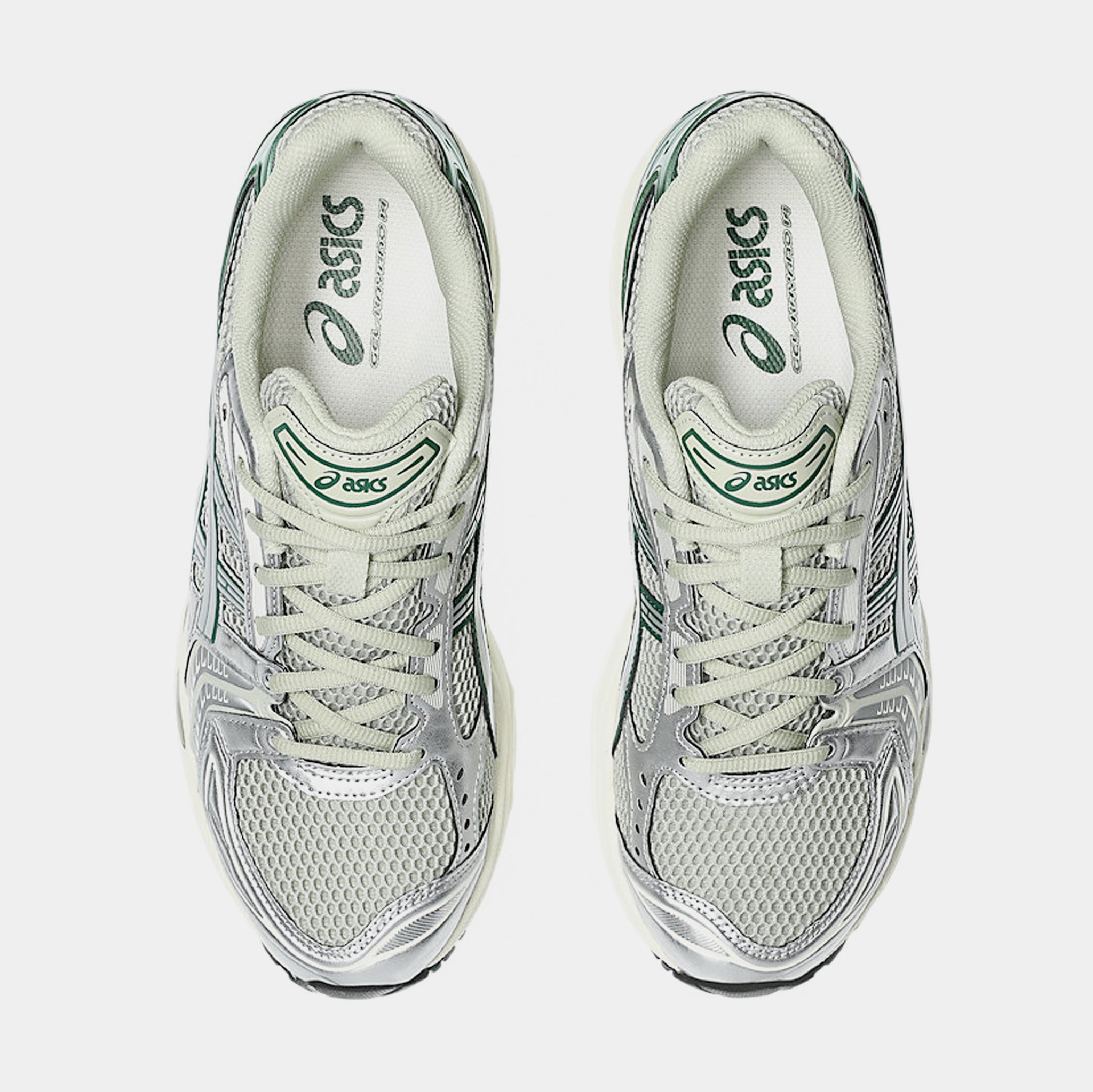 ASICS Men\'s Silver and Green Athletic Shoes Amazon.com | ASICS Mens Gel Kayano 14 Olive Grey Pure Silver  main image 4