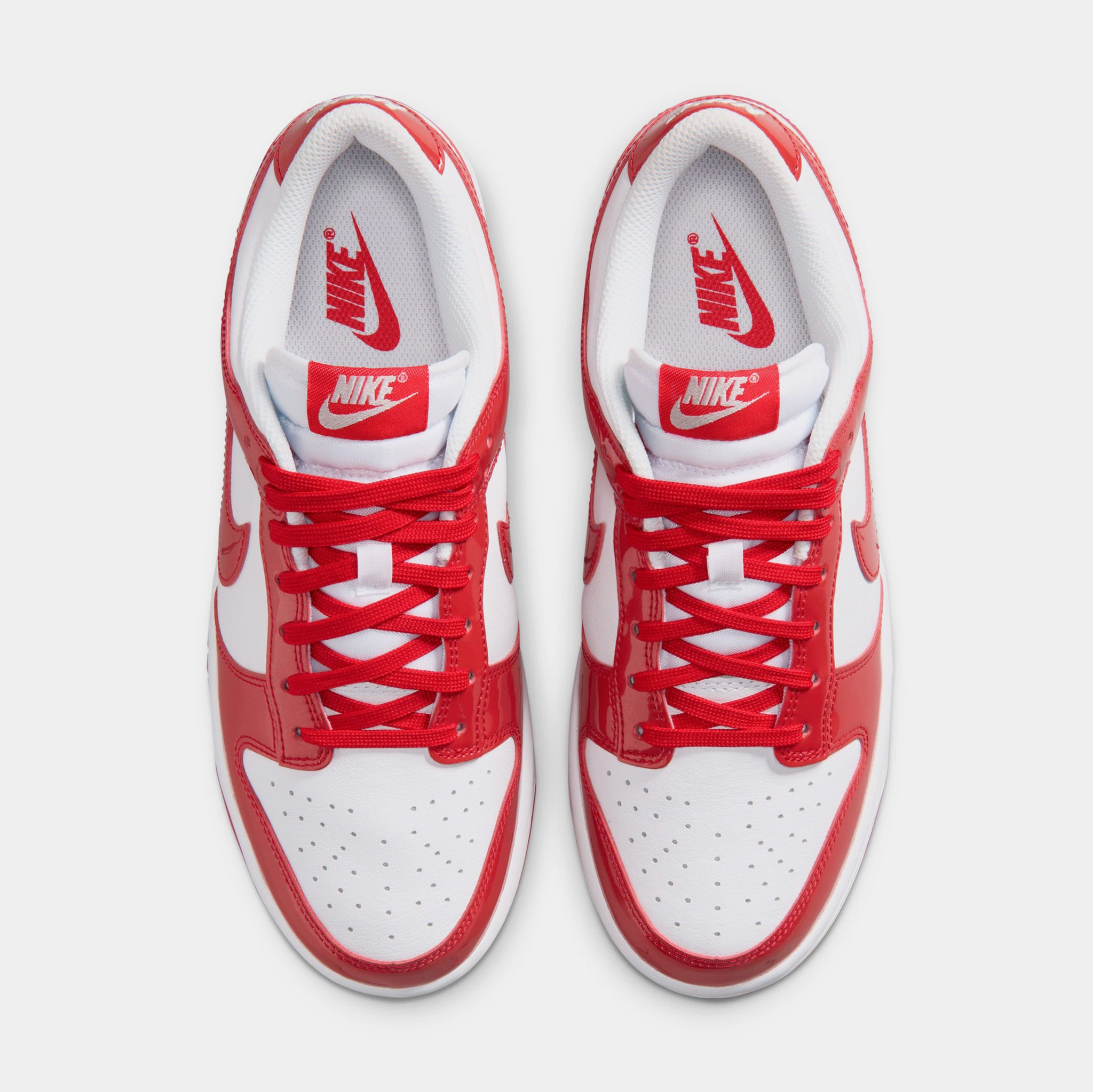 Nike Dunk Low SE Patent Leather Mens Lifestyle Shoes White University ...