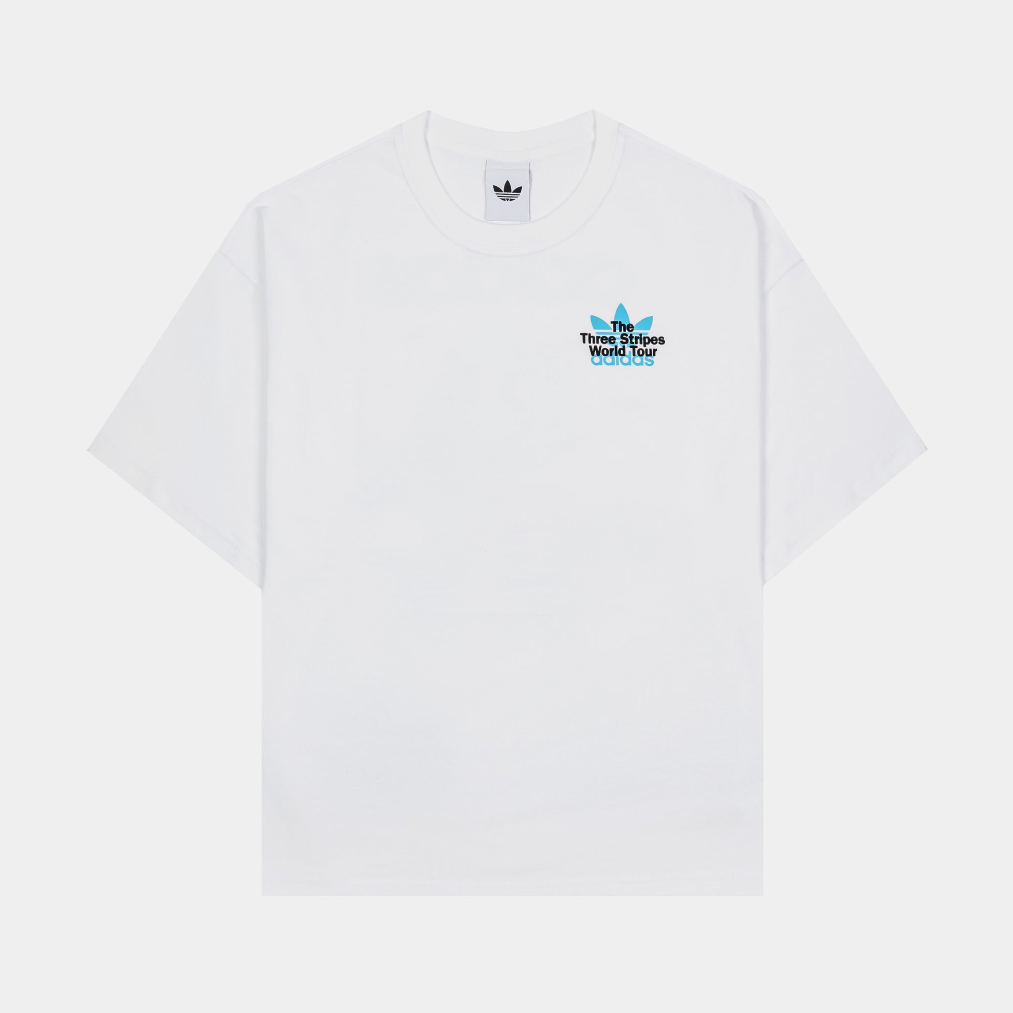 adidas Originals World Tour Mens Short Sleeve Shirt White Blue
