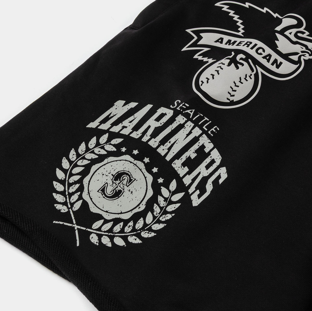 Pro Standard Seattle Mariners Street Team Fleece Mens Shorts Black Gray ...