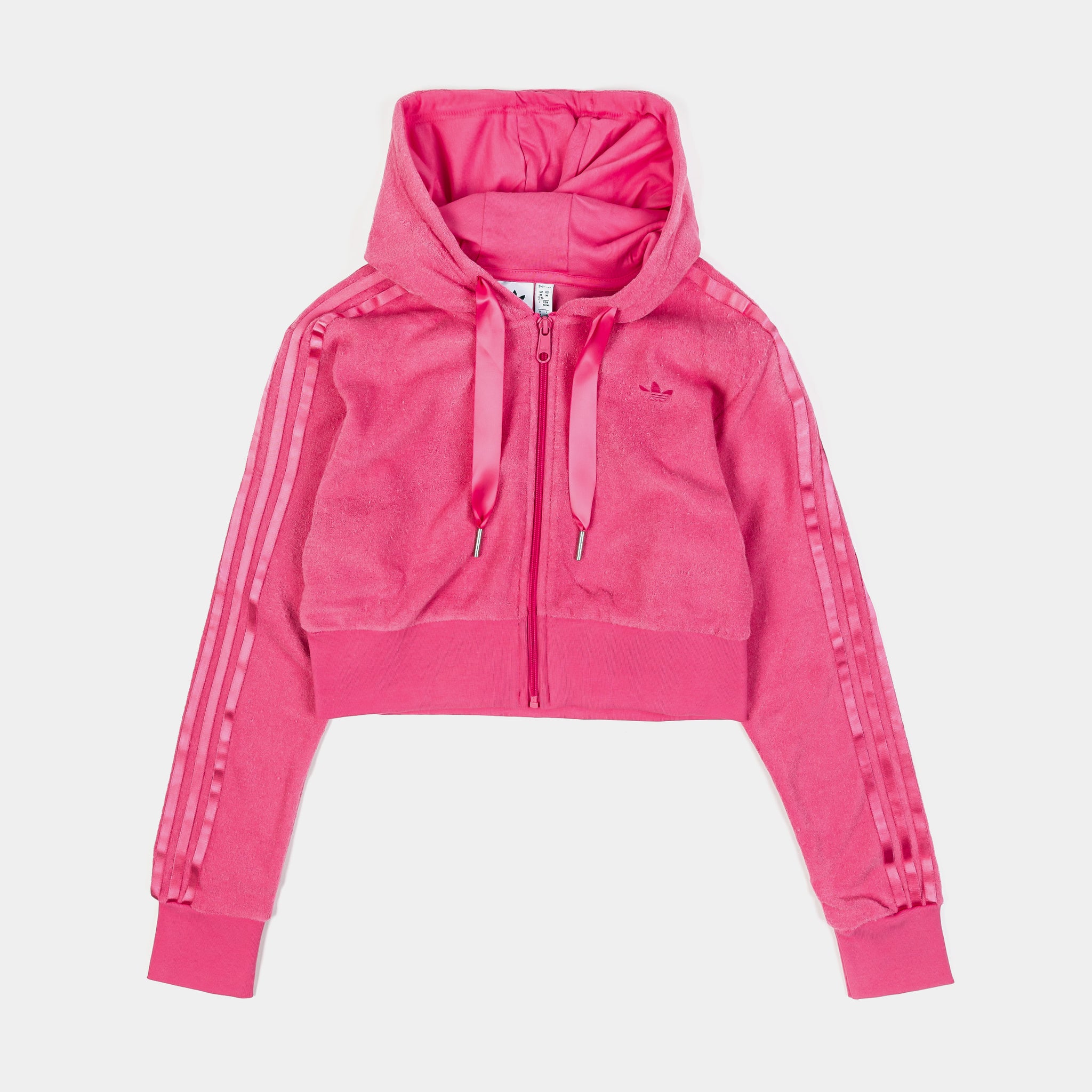adidas Teddy Fleece Zip Up Womens Hoodie Pink JN3004 – Shoe Palace