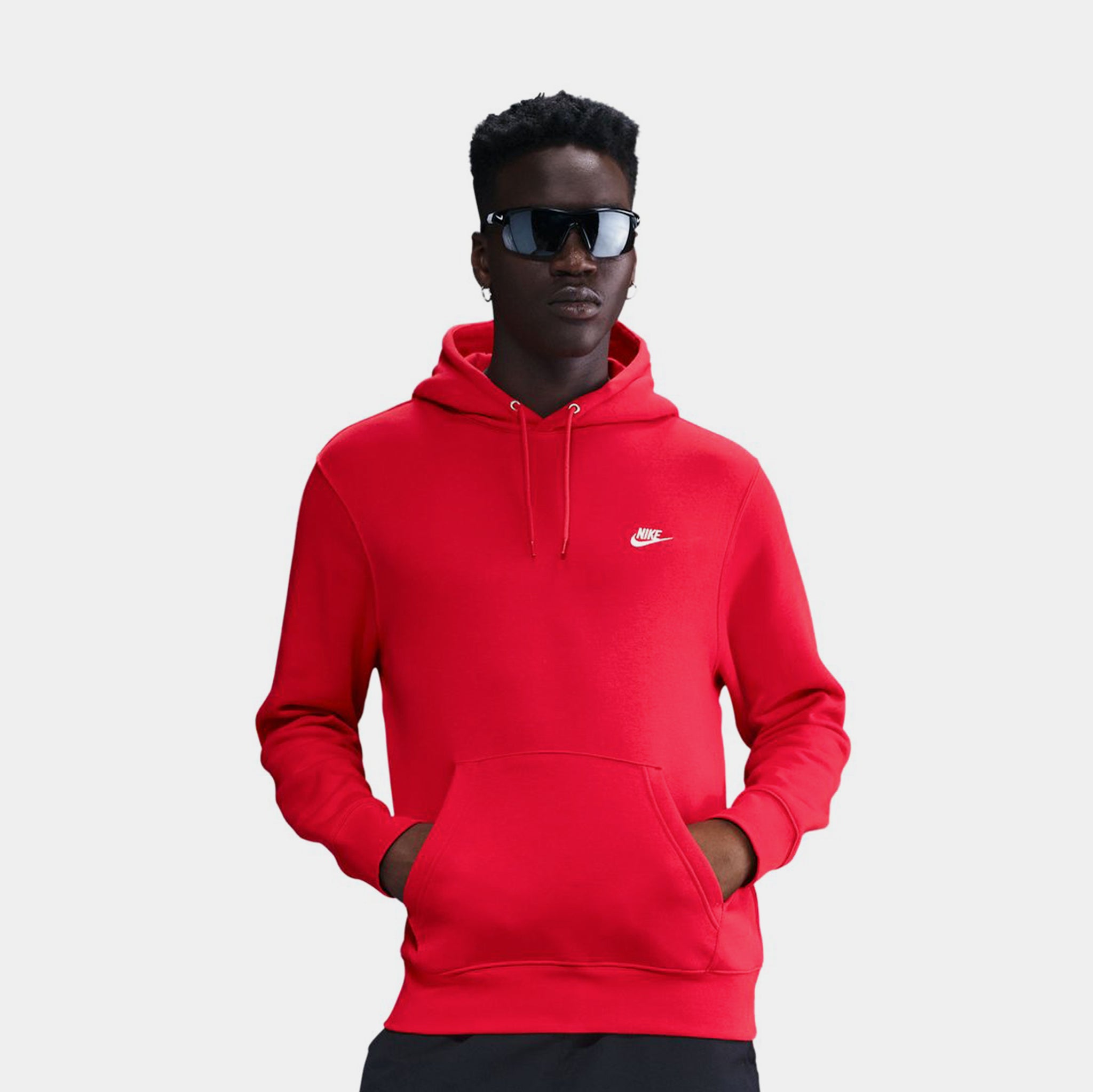 Nike Club Pullover Fleece Mens Hoodie University Red University