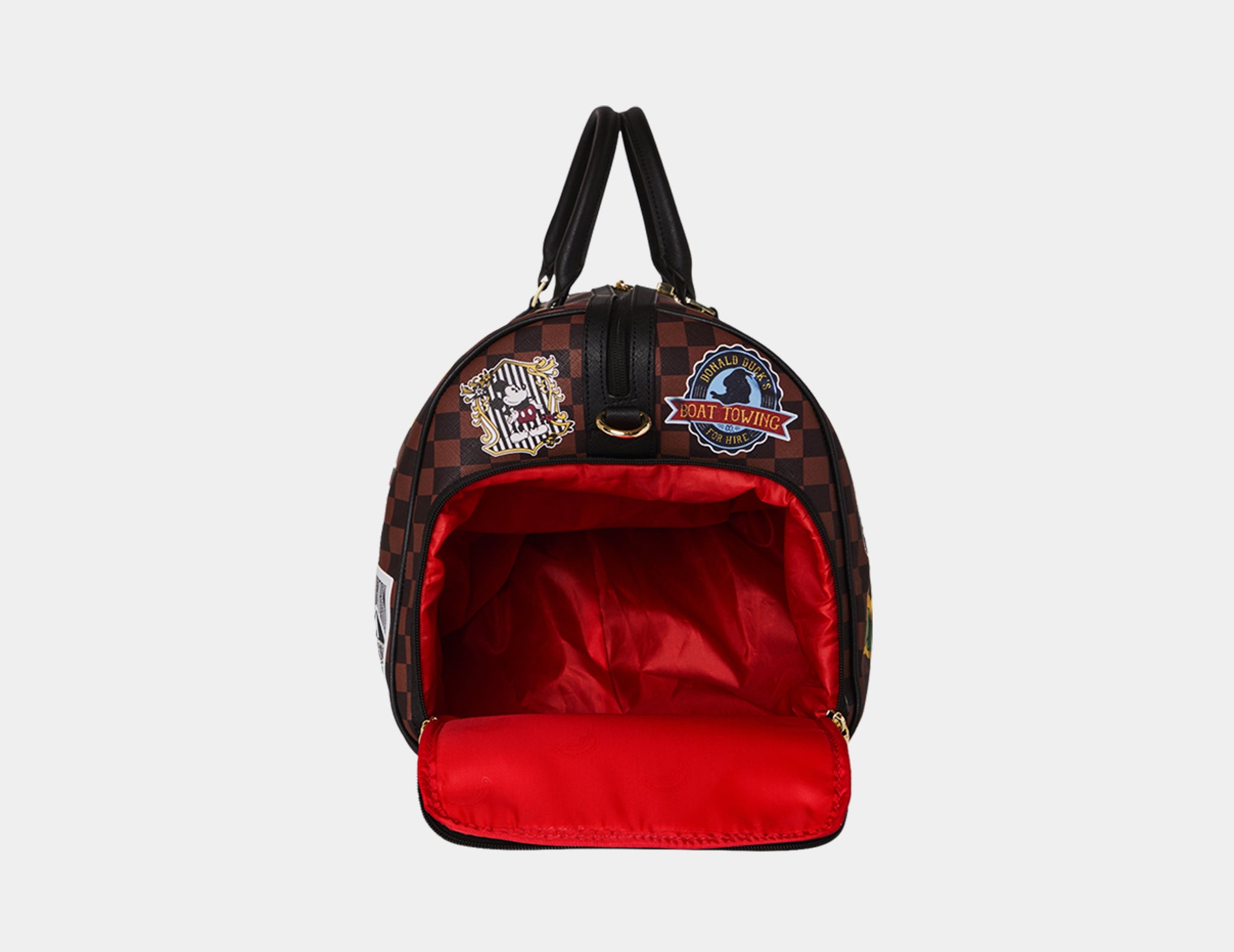 Sprayground Mickey Mouse Global Mogul Duffle Mens Bag Brown White