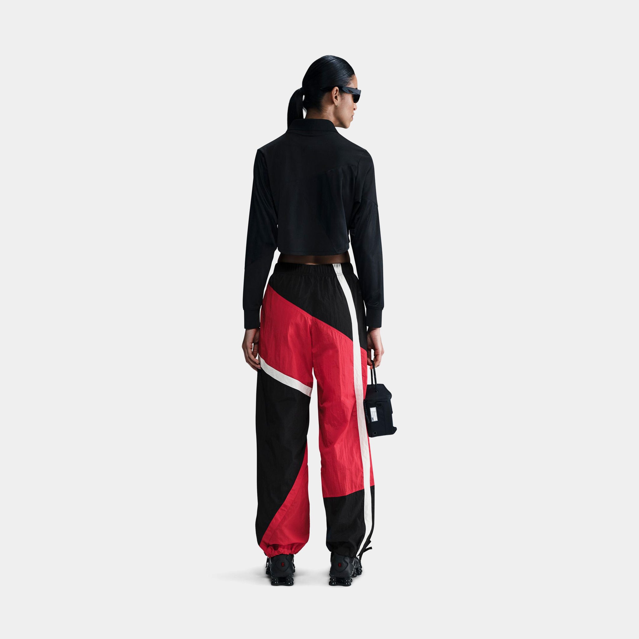 Nike NSW Street Woven Open Hem Womens Pants Red Black HJ4178-657