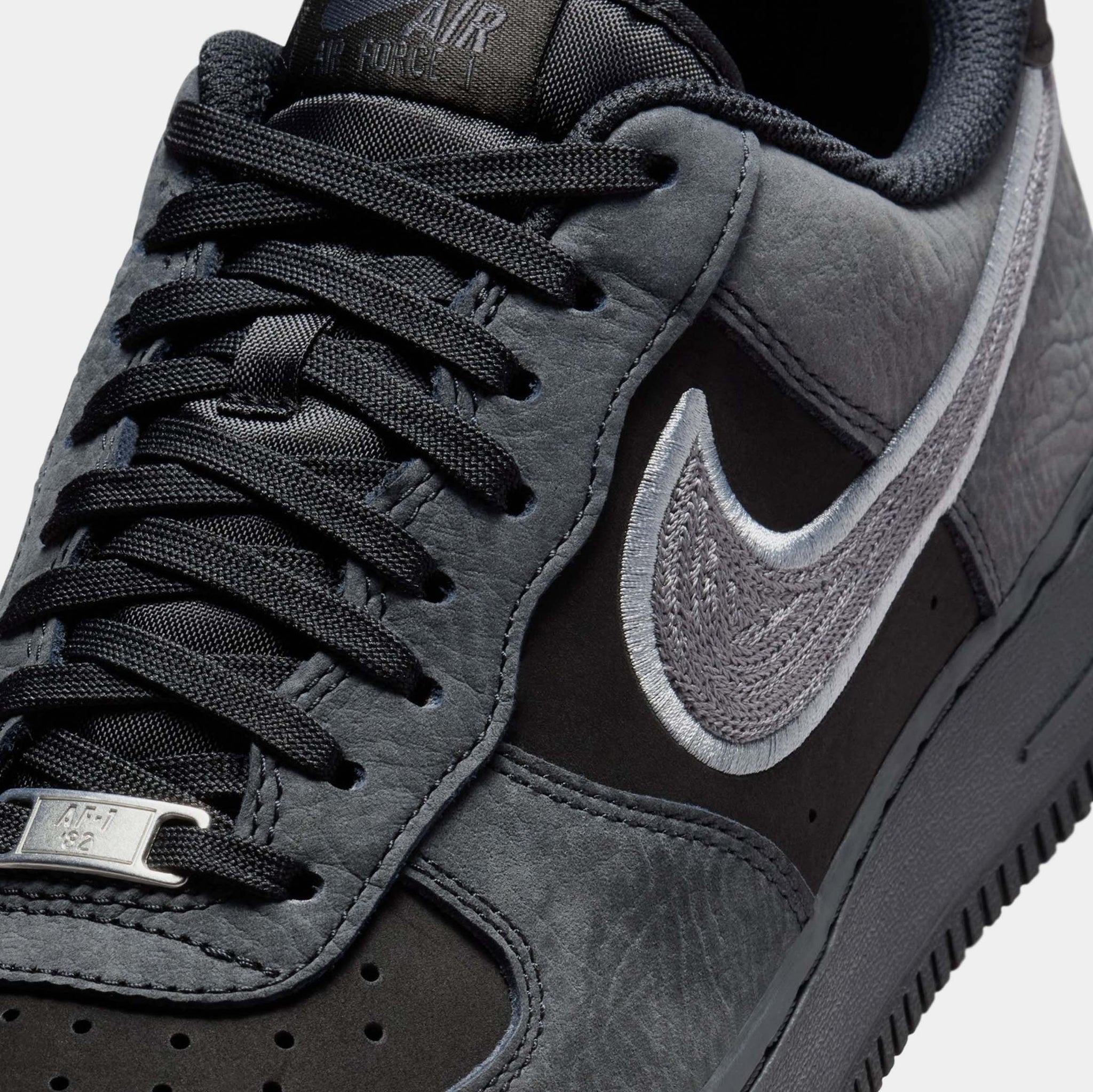 Nike Air Force 1 Low Mens Lifestyle Shoes Black Smoke Grey Dark
