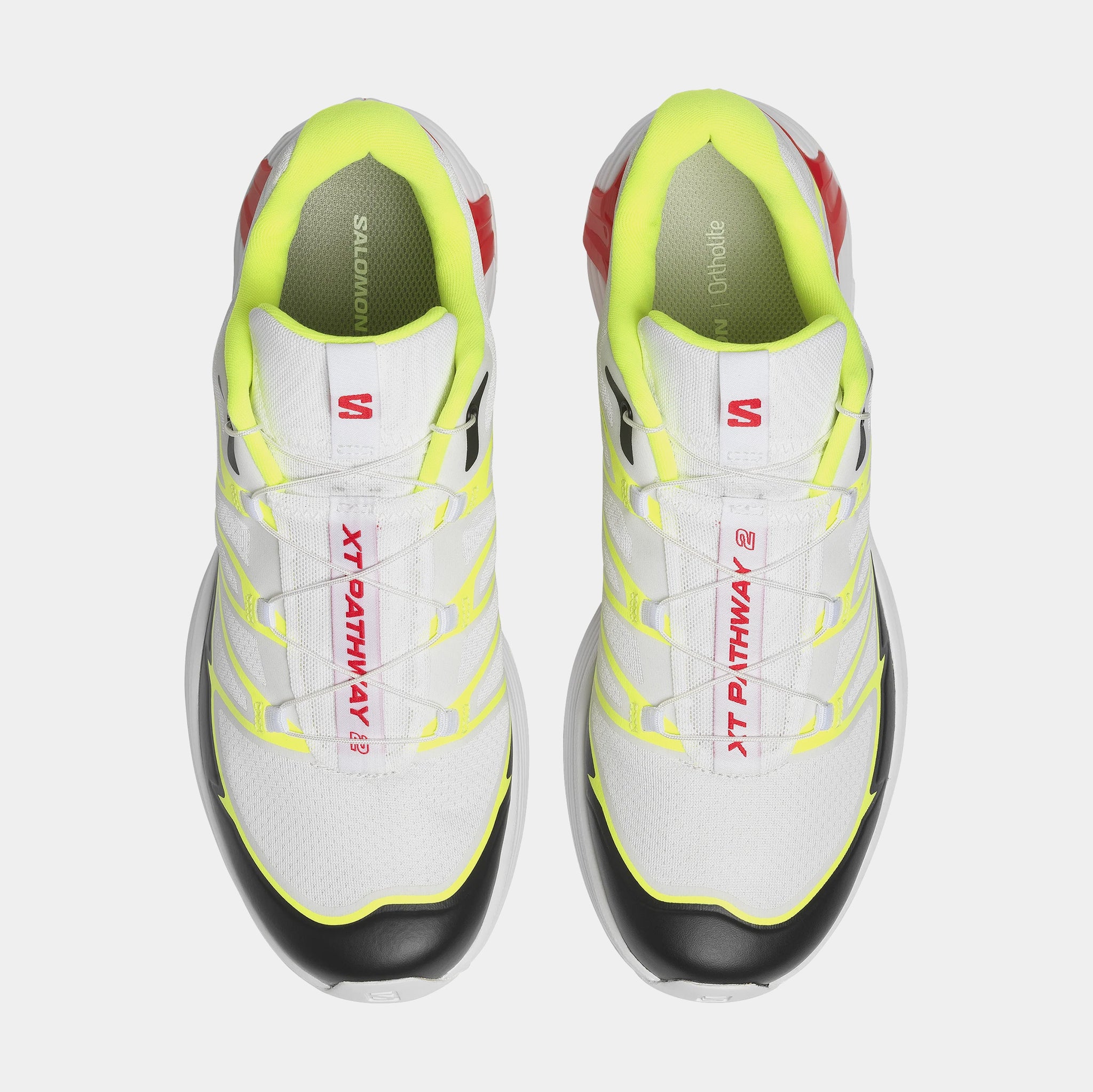 Salomon XT Pathway 2 Mens Running Shoes White Safety Yellow