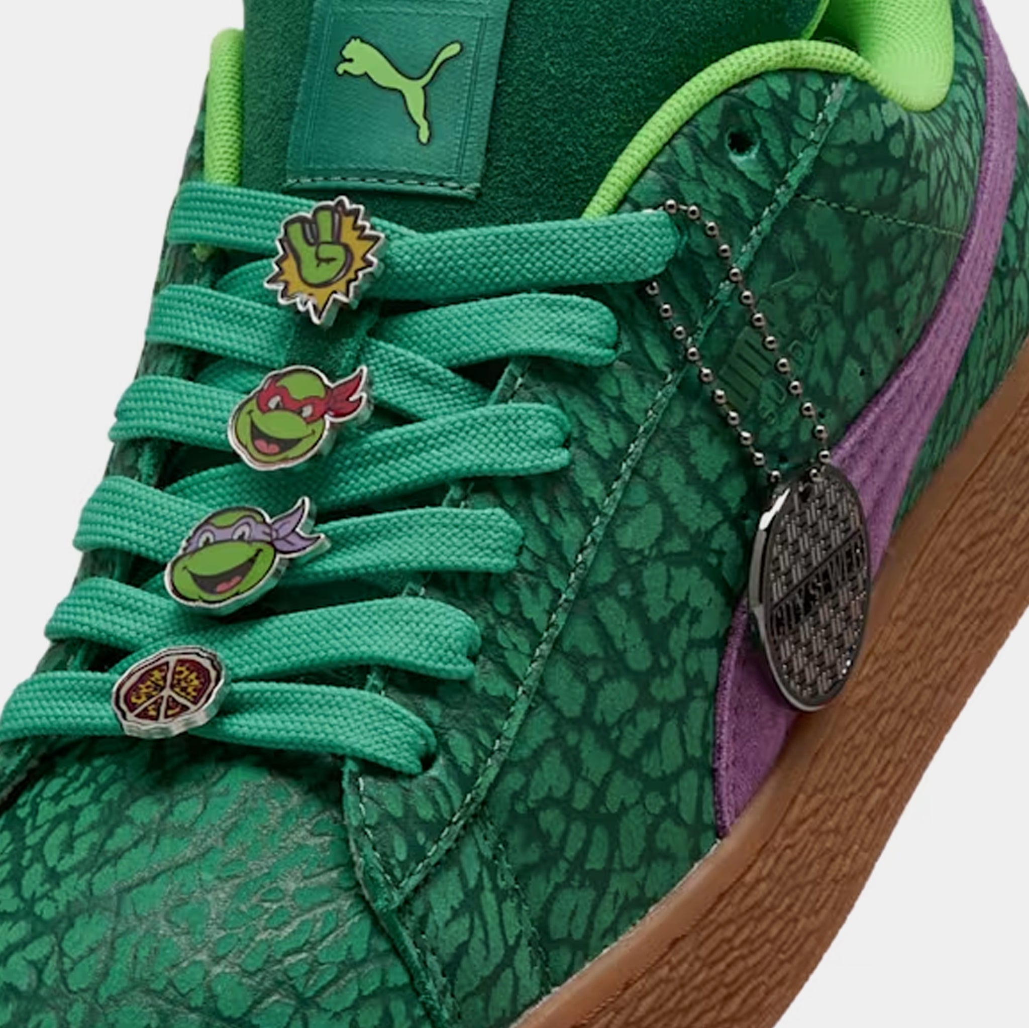 PUMA Suede XL x TMNT Mens Lifestyle Shoes Vine Gum 401304 01 