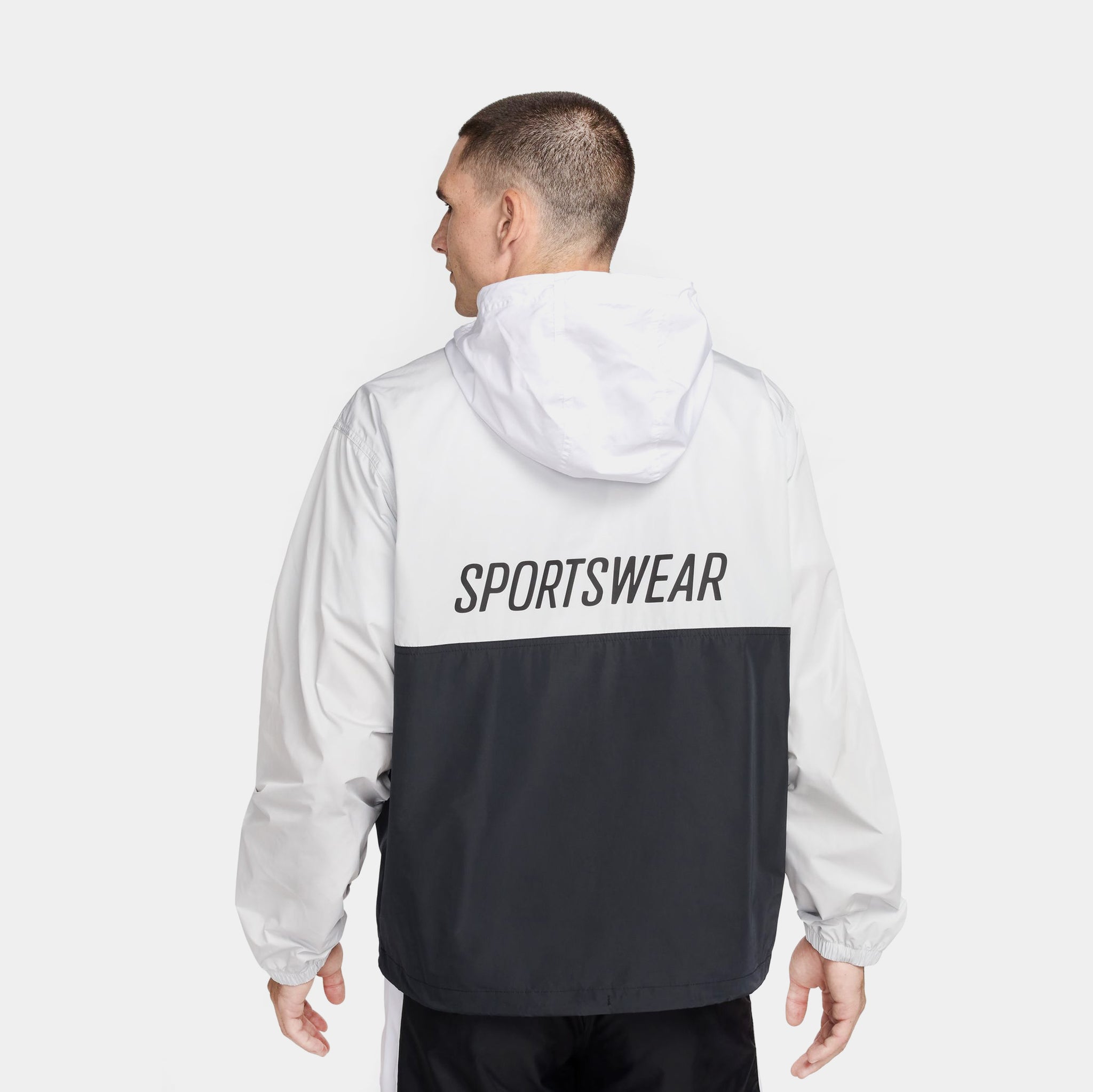 Nike Club Marina Anorak Mens Jacket Photon Dust Black White HJ1957 