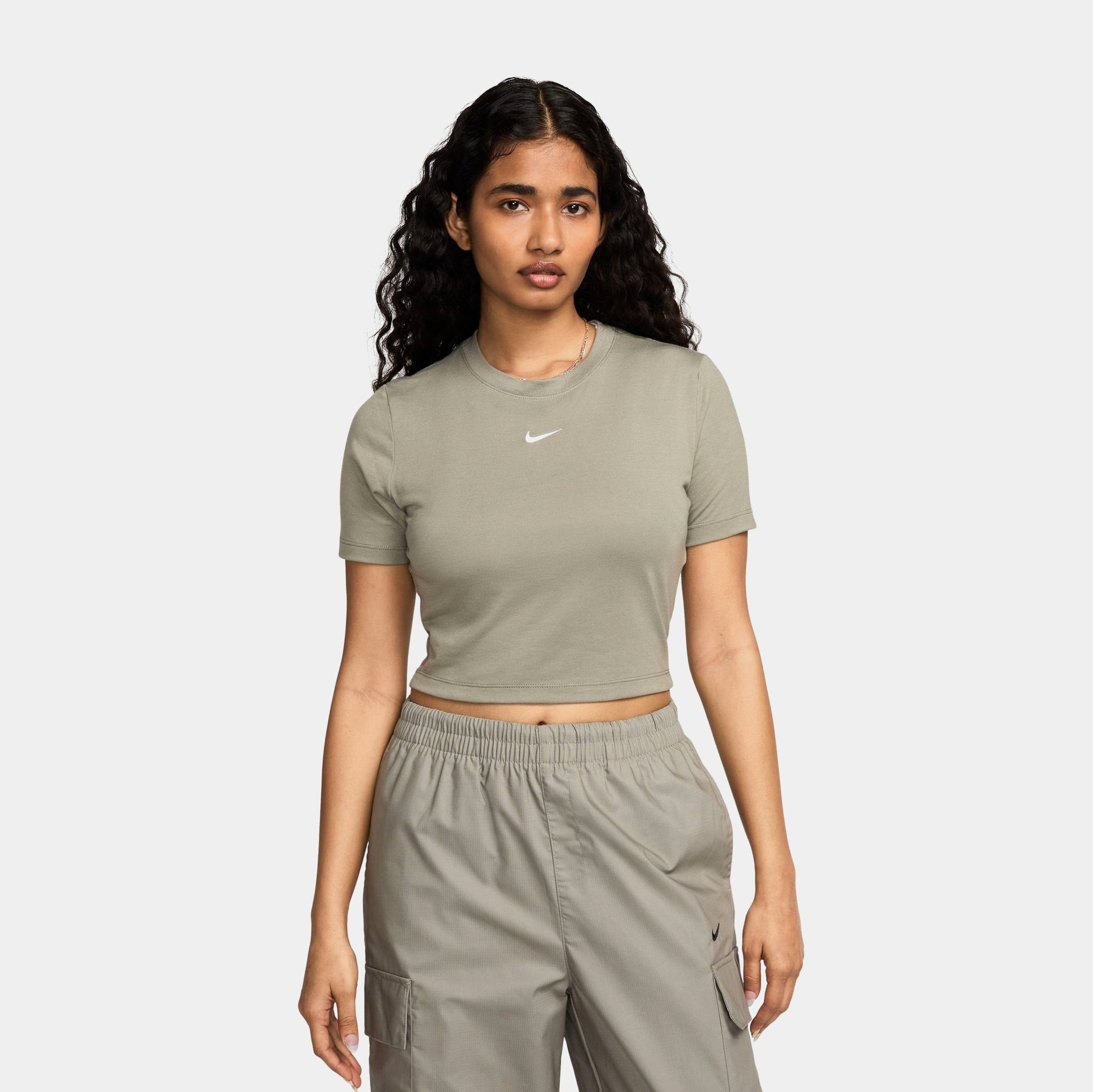 Slim Fit Womens Nike Crop T Shirt Nike Sportswear Essential