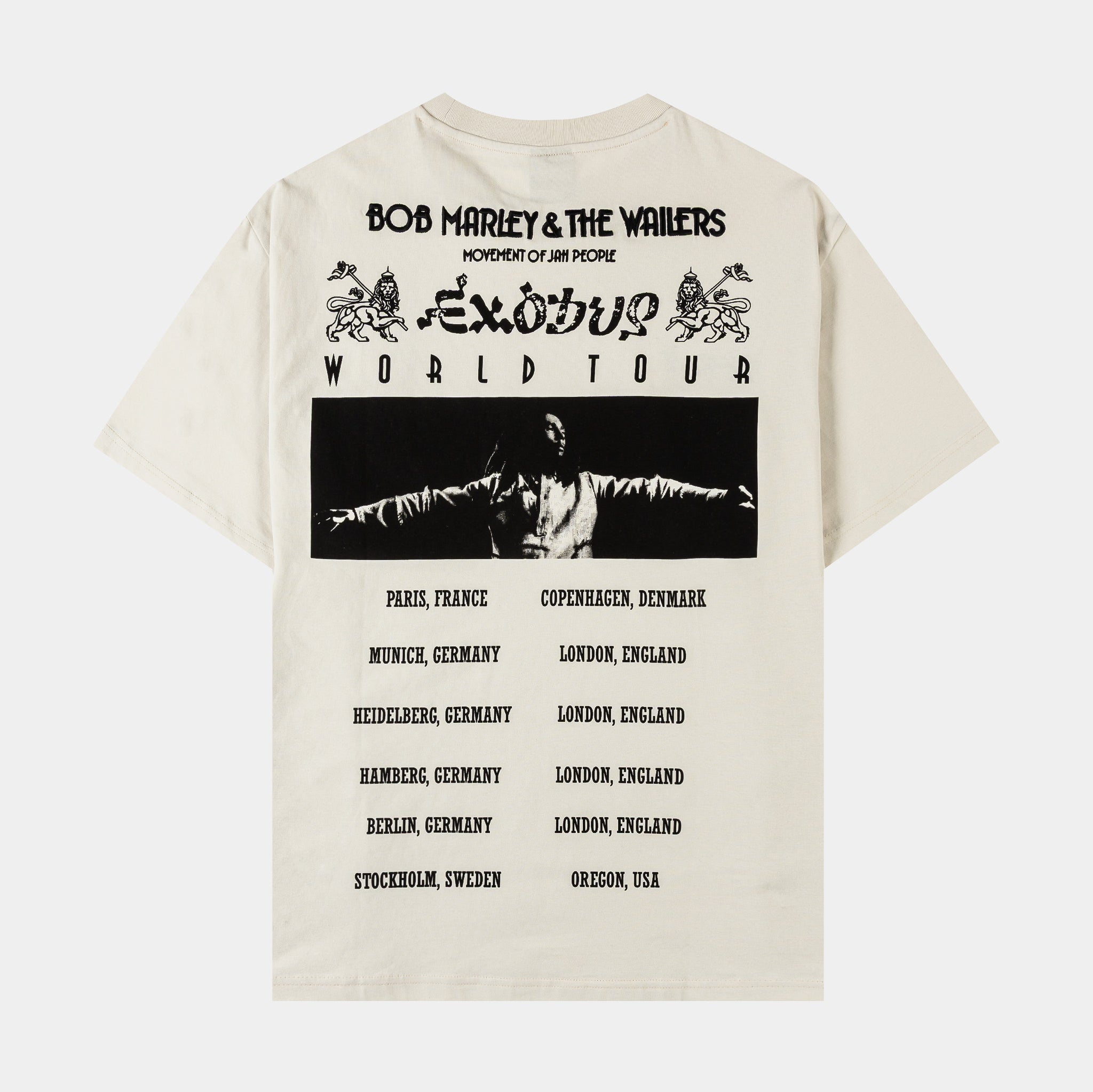 Shoe Palace SP x Bob Marley Tours Mens Short Sleeve Shirt Beige