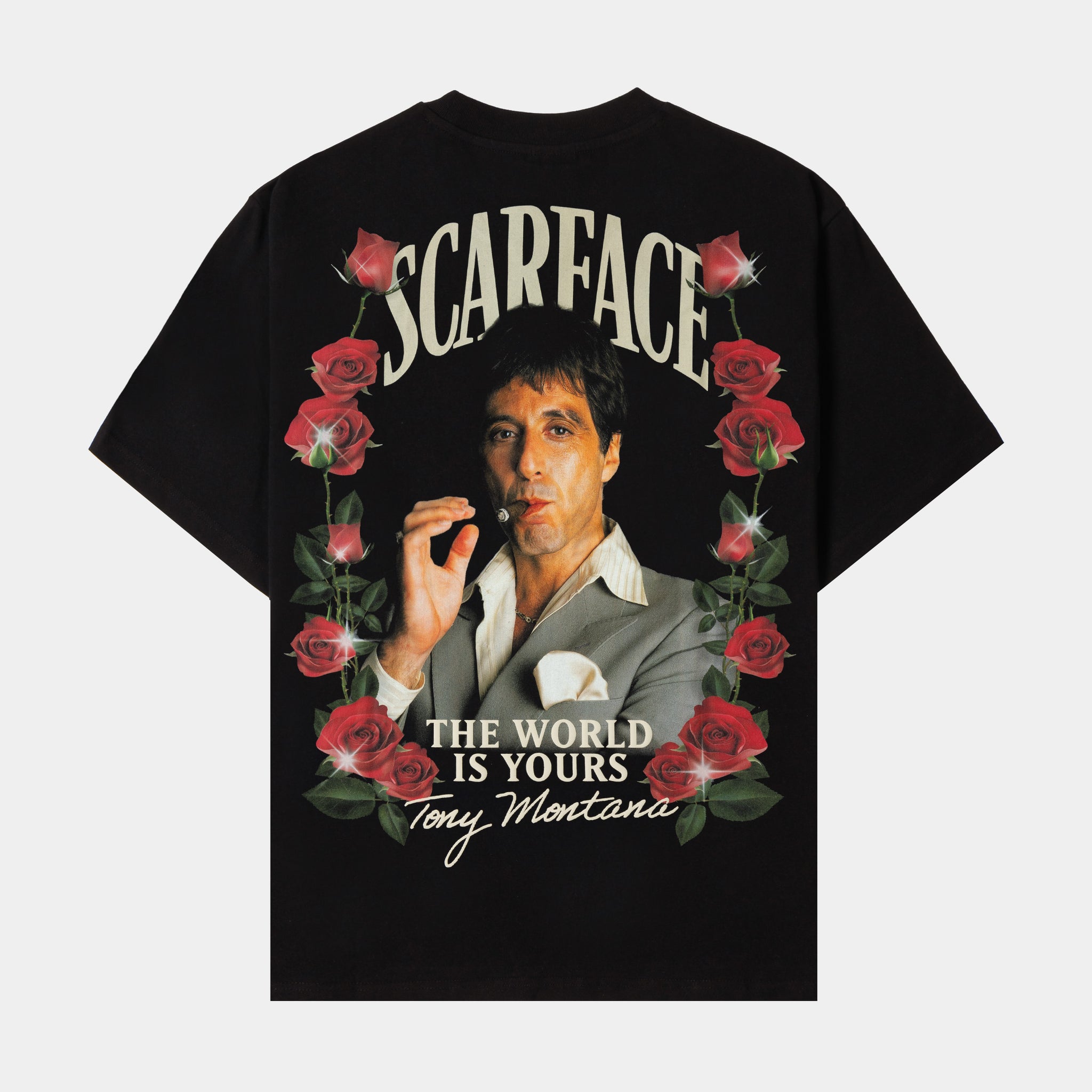 Shoe Palace SP x Scarface Roses Mens Short Sleeve Shirt Black