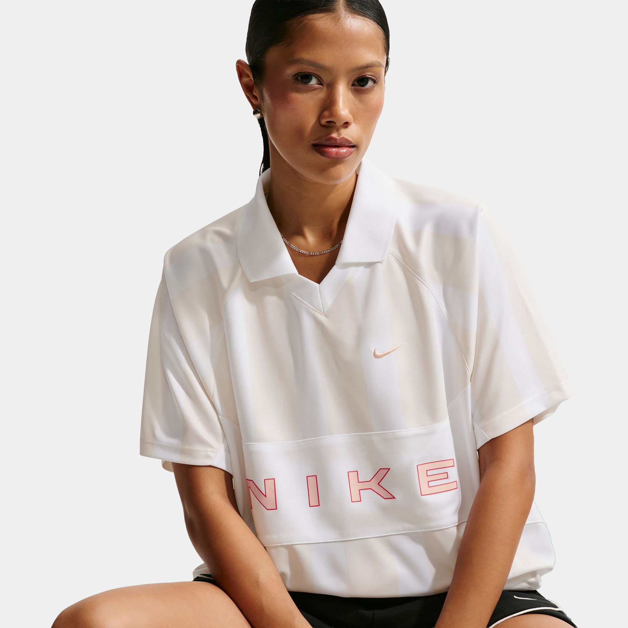 Nike Sportswear Oversized Womens Jersey Chalk White Arctic Orange