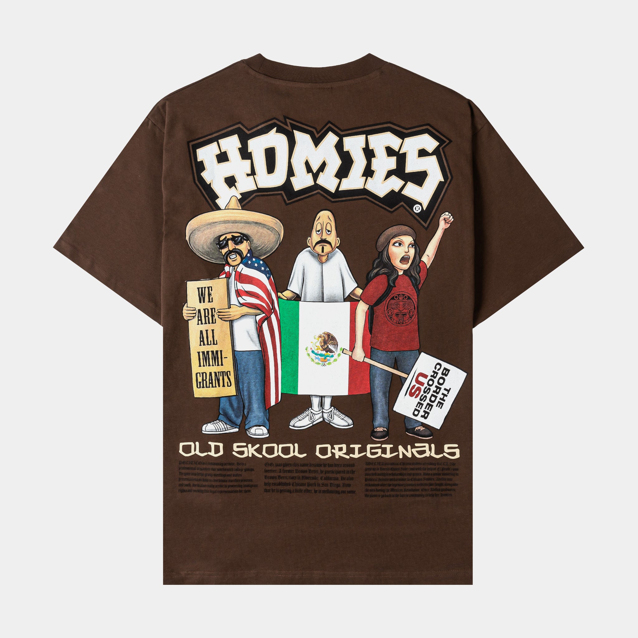 Shoe Palace SP x Homies Old Skool Mens Short Sleeve Shirt Brown