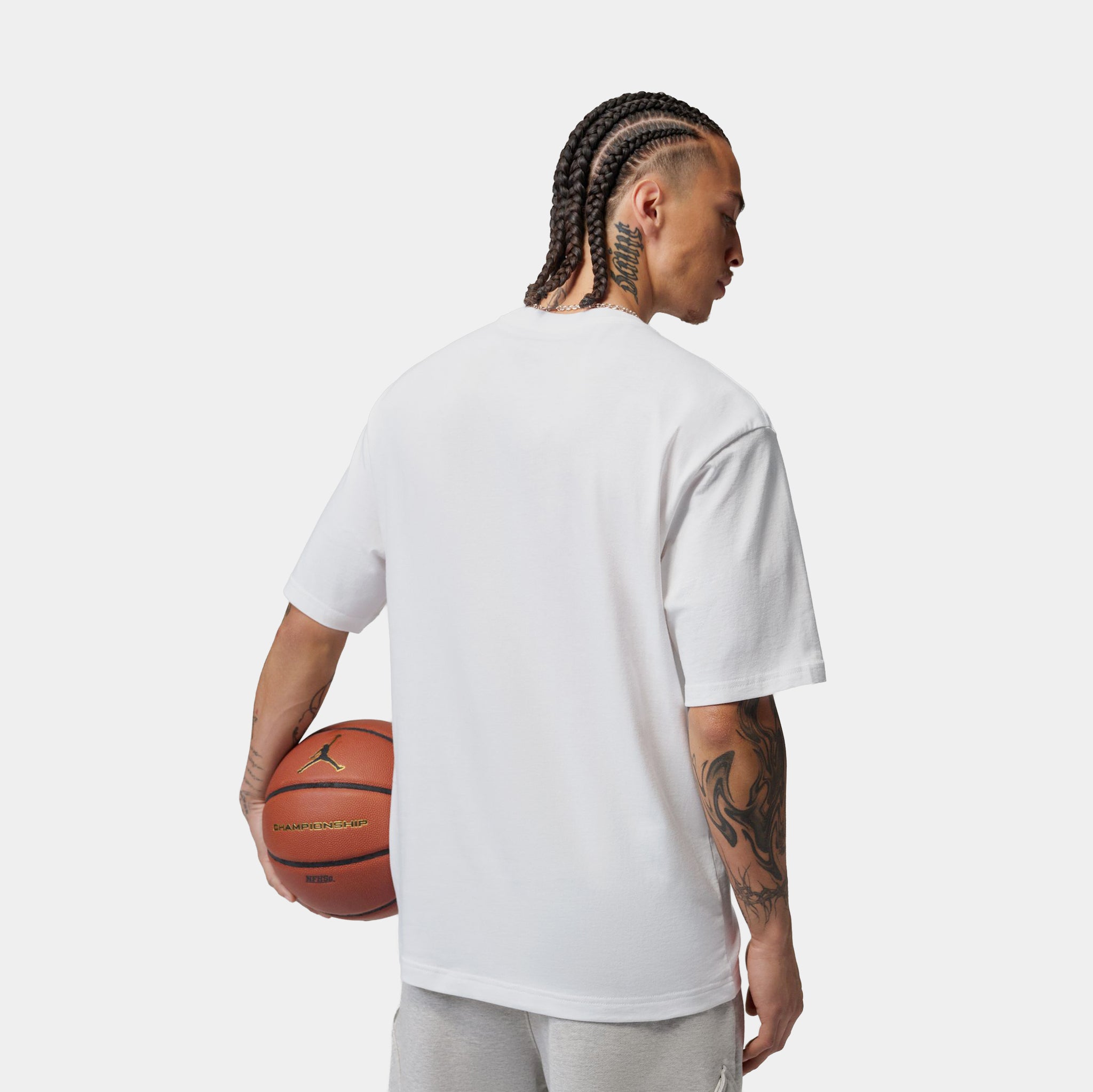 Jordan Brooklyn World's Best Graphic Mens Short Sleeve Shirt White