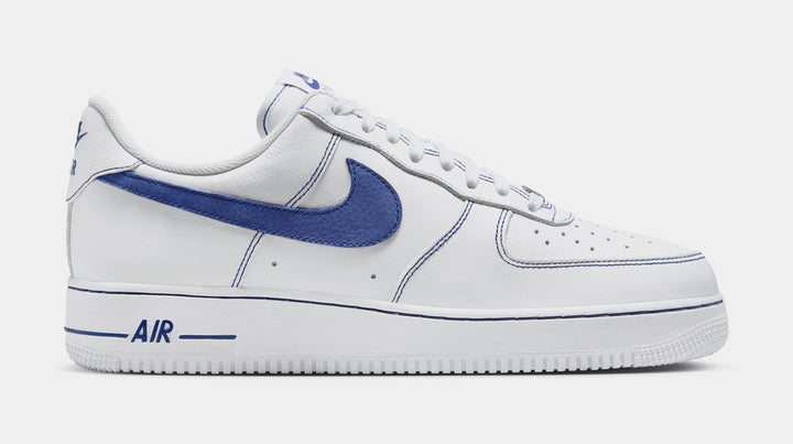 navy and white air force ones