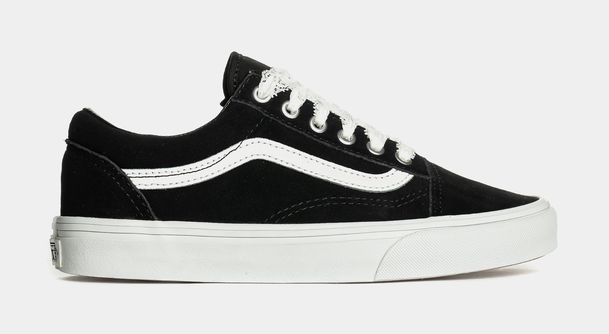 Vans Old Skool Pop Lace Womens Lifestyle Shoes Black White E8WCJK 