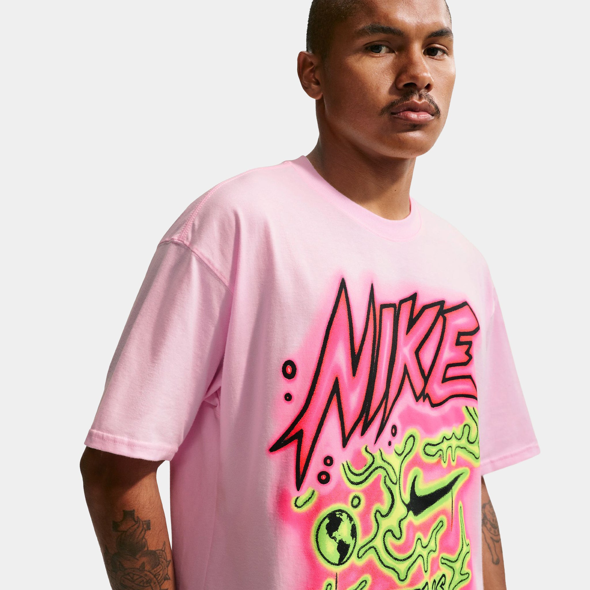 ナイキ ASモナコ 1989/90 ホームシャツ Sサイズ Nike Max90 No Finish Line Mens Short Sleeve Shirt Pink Green