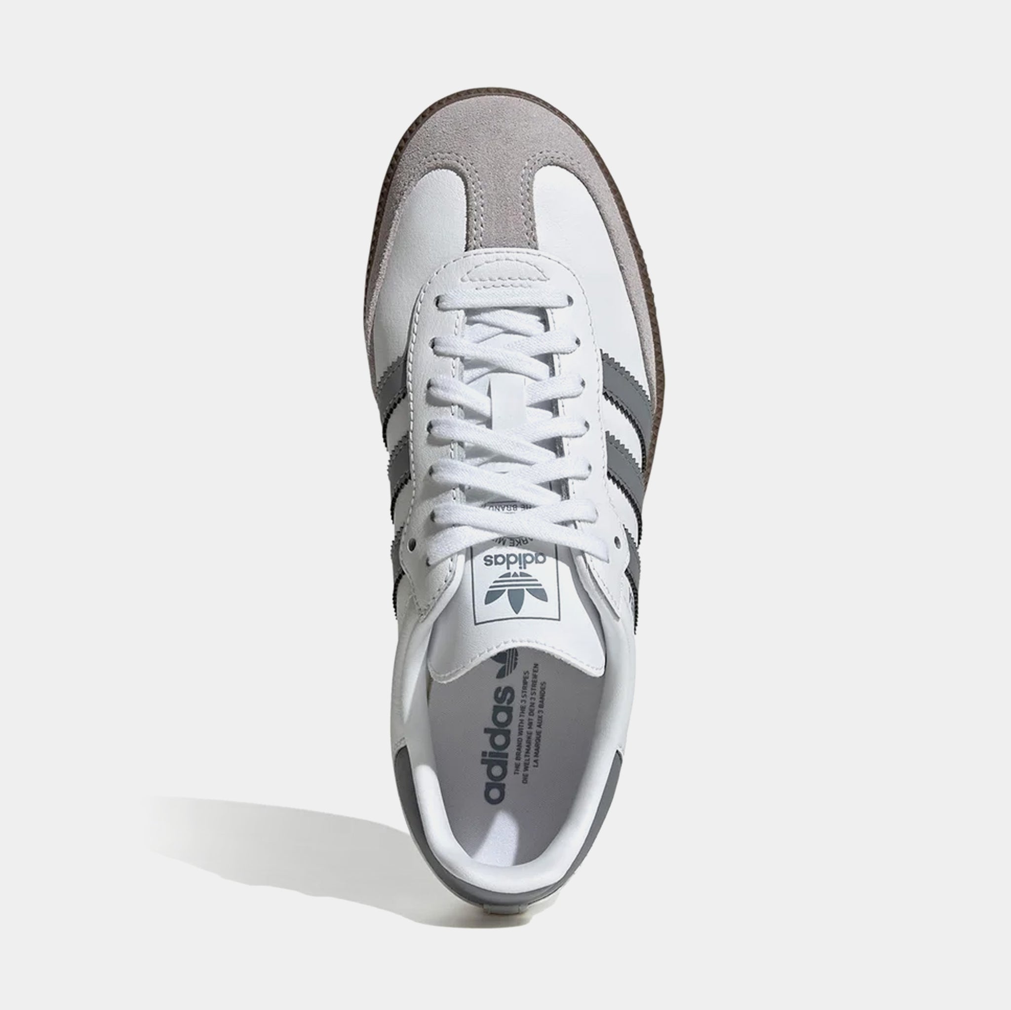 adidas Samba OG Grade School Lifestyle Shoes Core White Grey