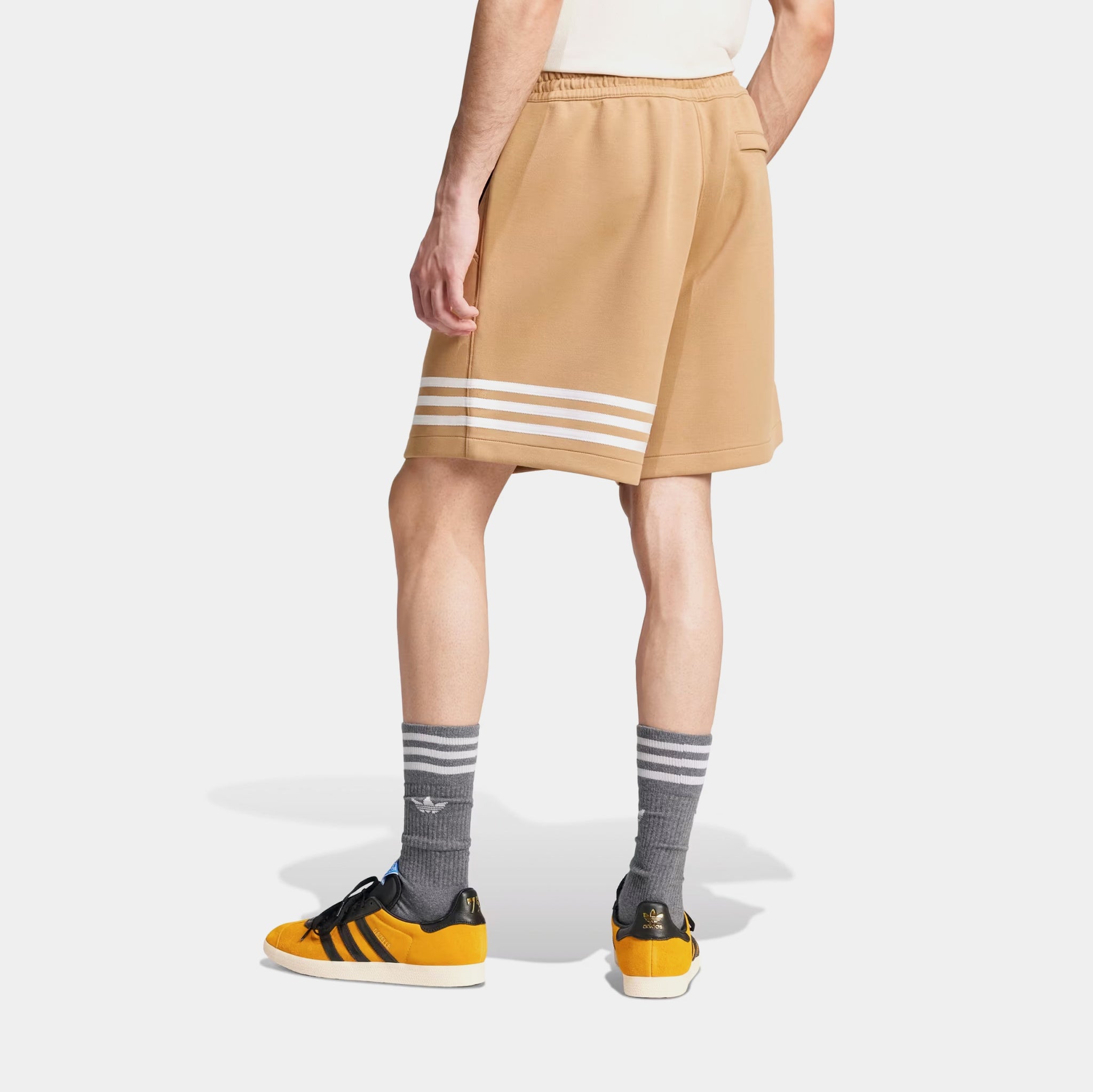 adidas Neuclassics 3 Stripes Mens Shorts Cardboard Brown JC9940