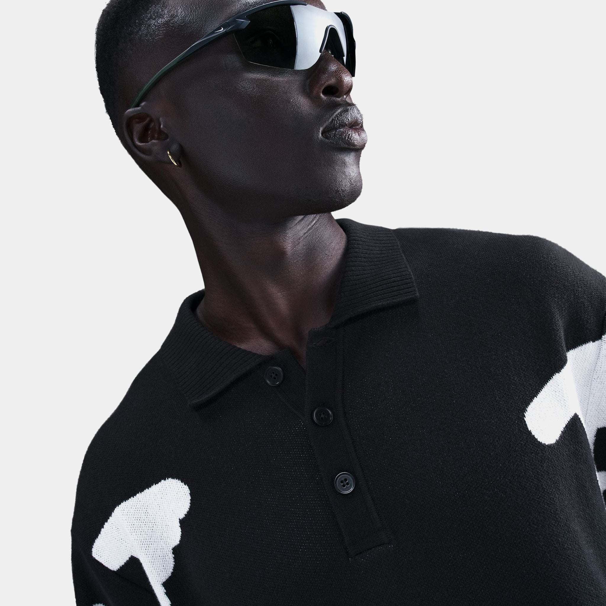 Nike NSW Club Rugby Top Mens Long Sleeve Shirt Black White White