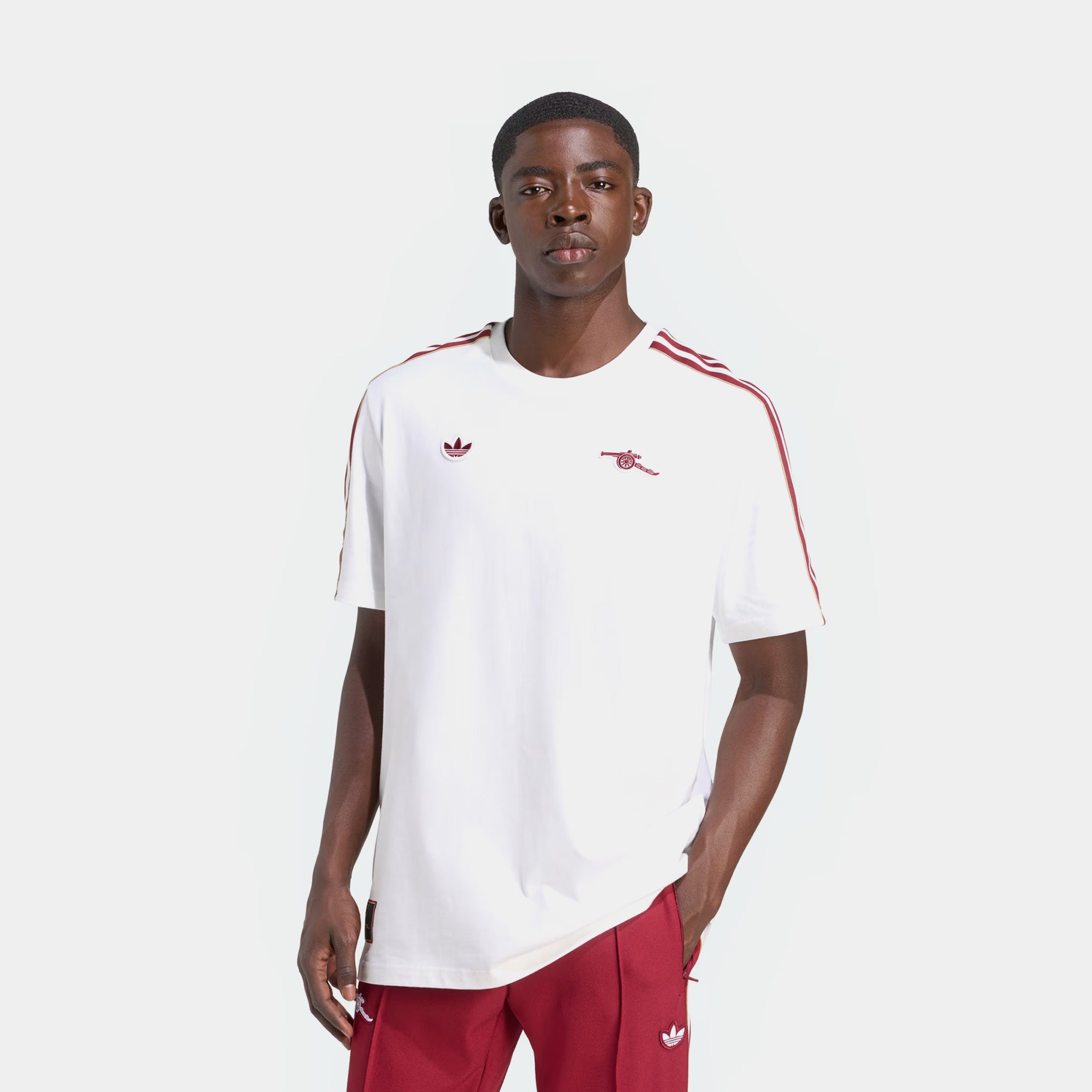 adidas AFC Icon Mens Short Sleeve Shirt White Red JM9395 – Shoe Palace