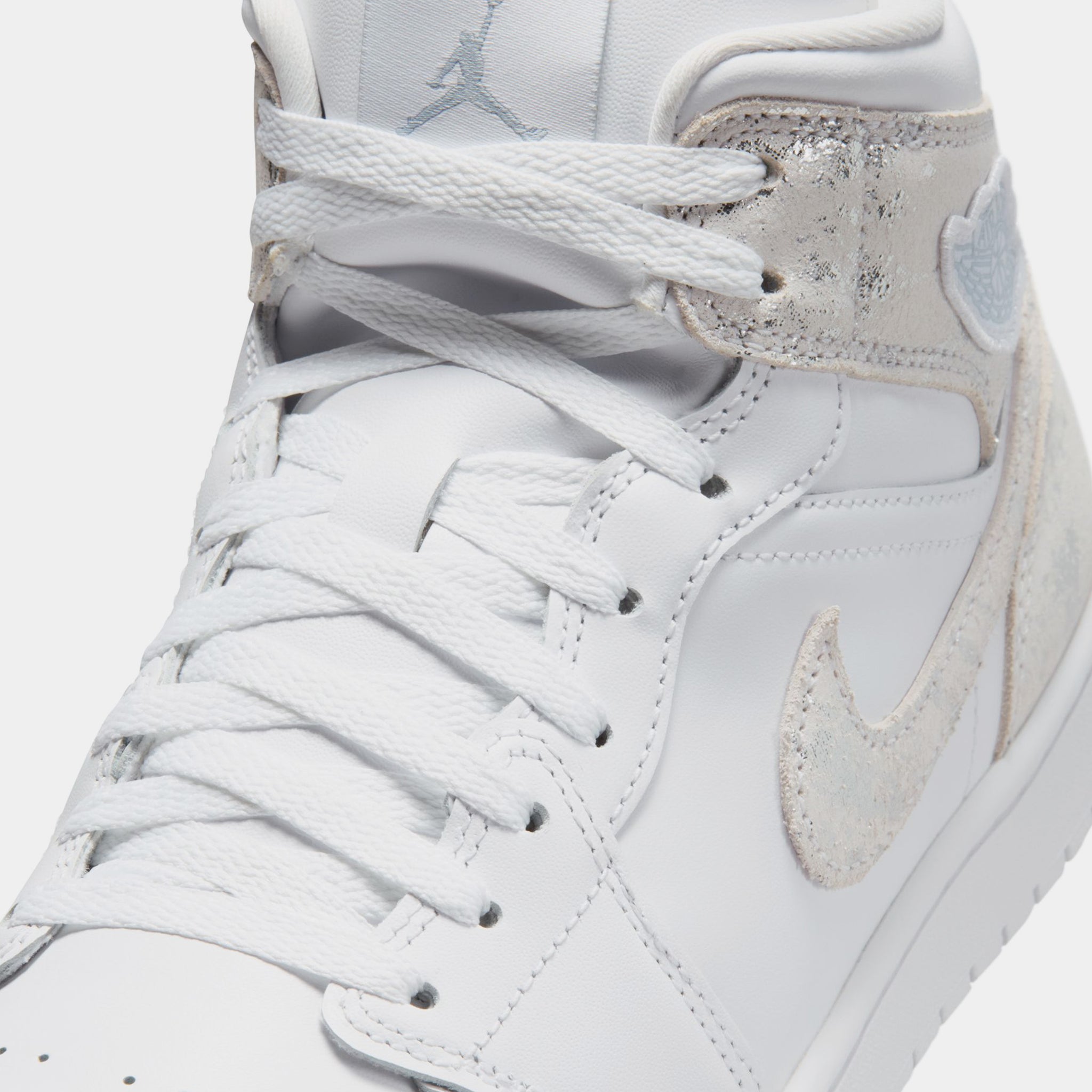 Jordan Air Jordan 1 Mid SE Mens Lifestyle Shoes White White White