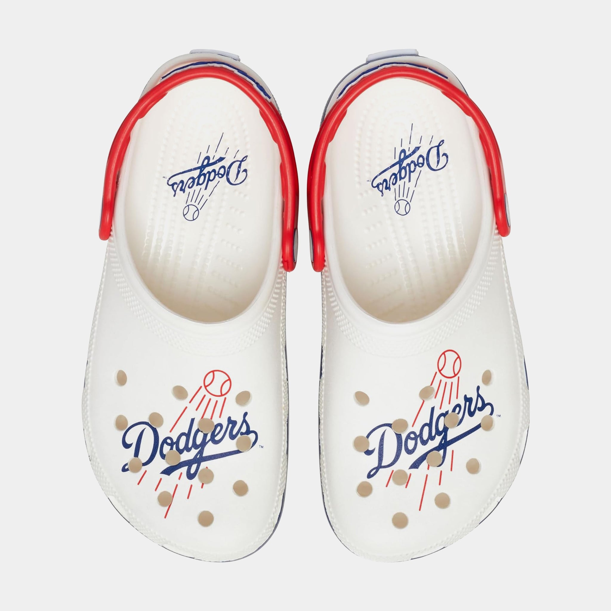 Los Angeles Dodgers Crocs Crocs Los Angeles Dodgers Classic Clog Mens Sandals White  main image 3