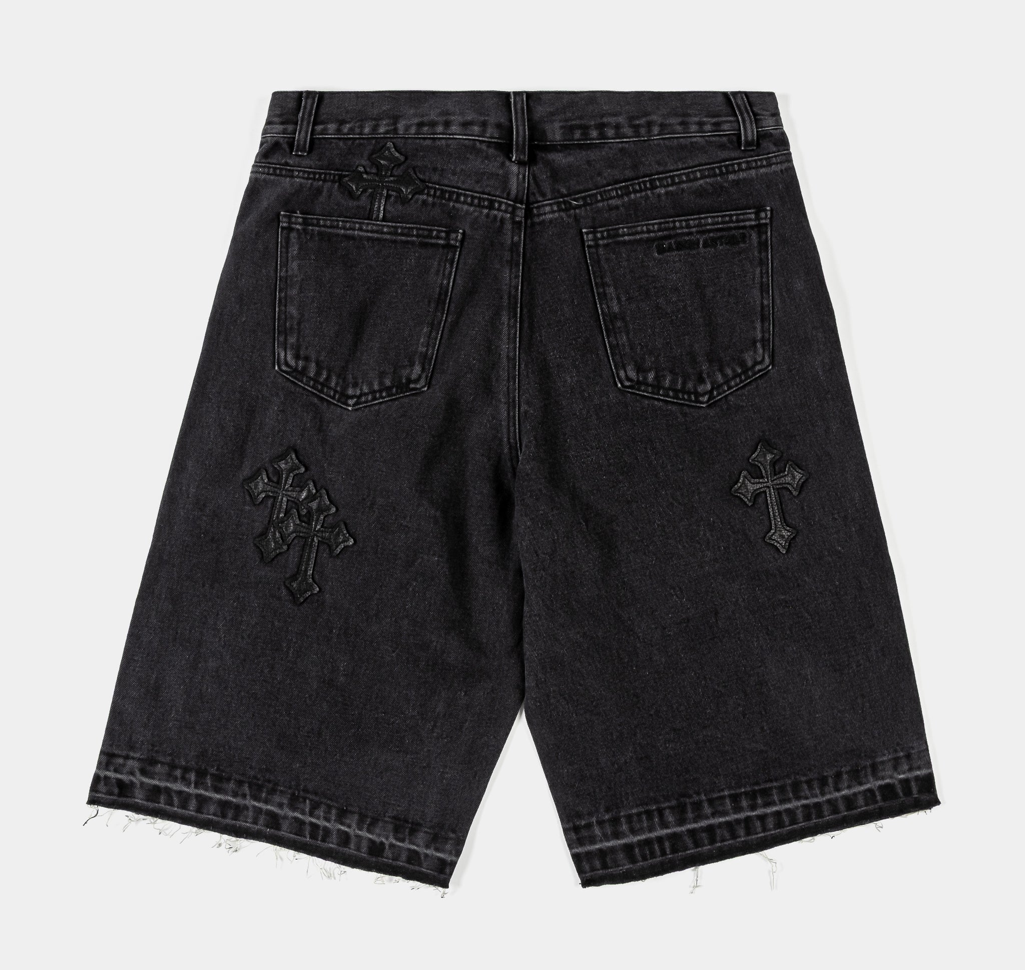 Maison Article Cross Patch Denim Mens Shorts Black MADS209 – Shoe