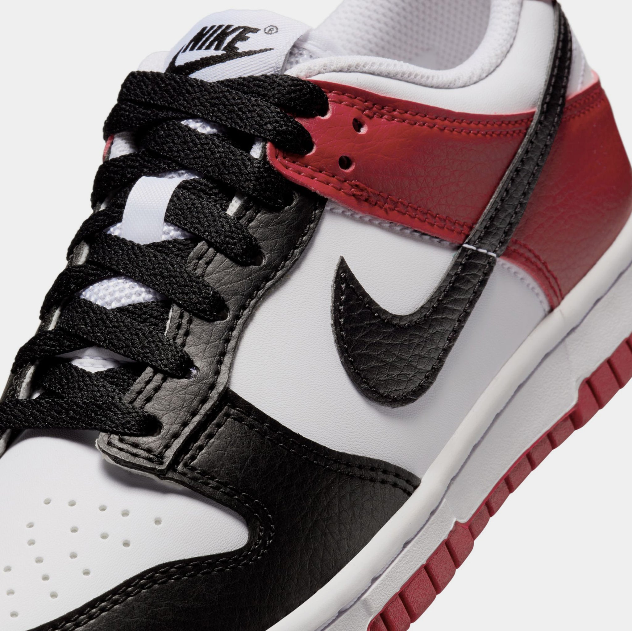 Nike Dunk Low Grade School Lifestyle Shoes Black Gym Red White