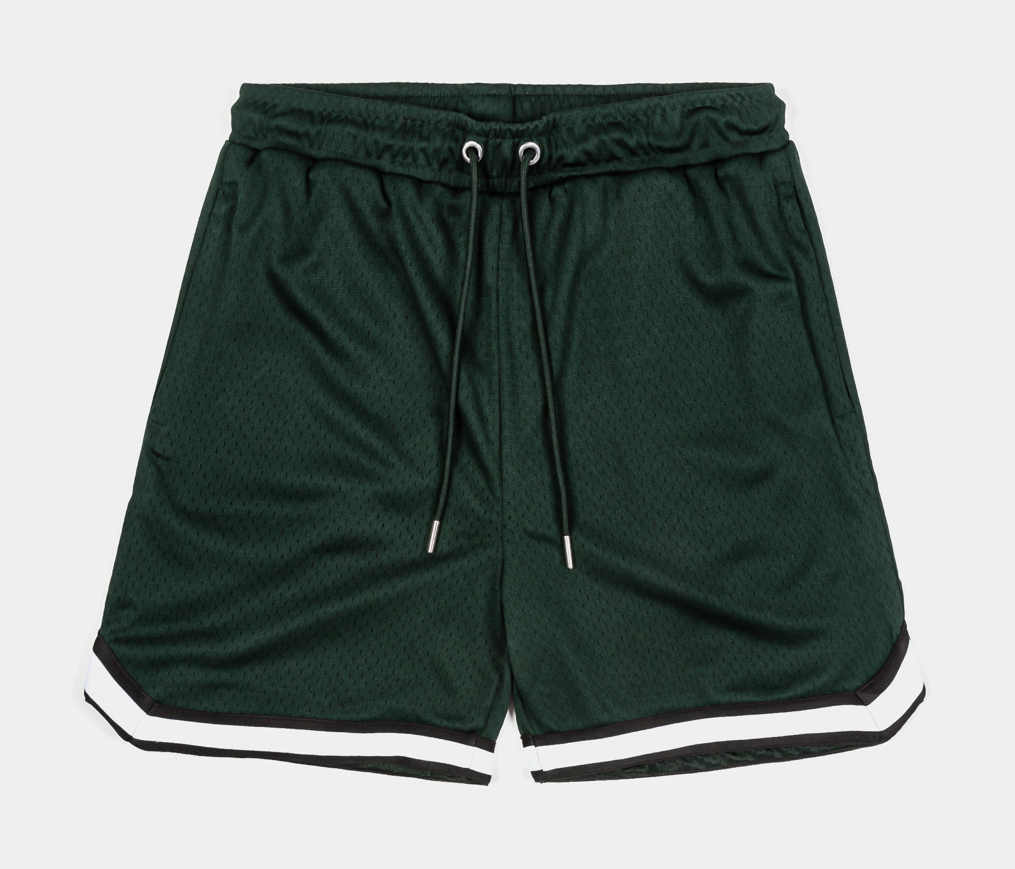 Maison Article Basketball Stripe Mesh Mens Shorts Green Black