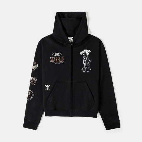 Shoe Palace SP x Scarface Chico Zip Up Mens Hoodie Black Taupe