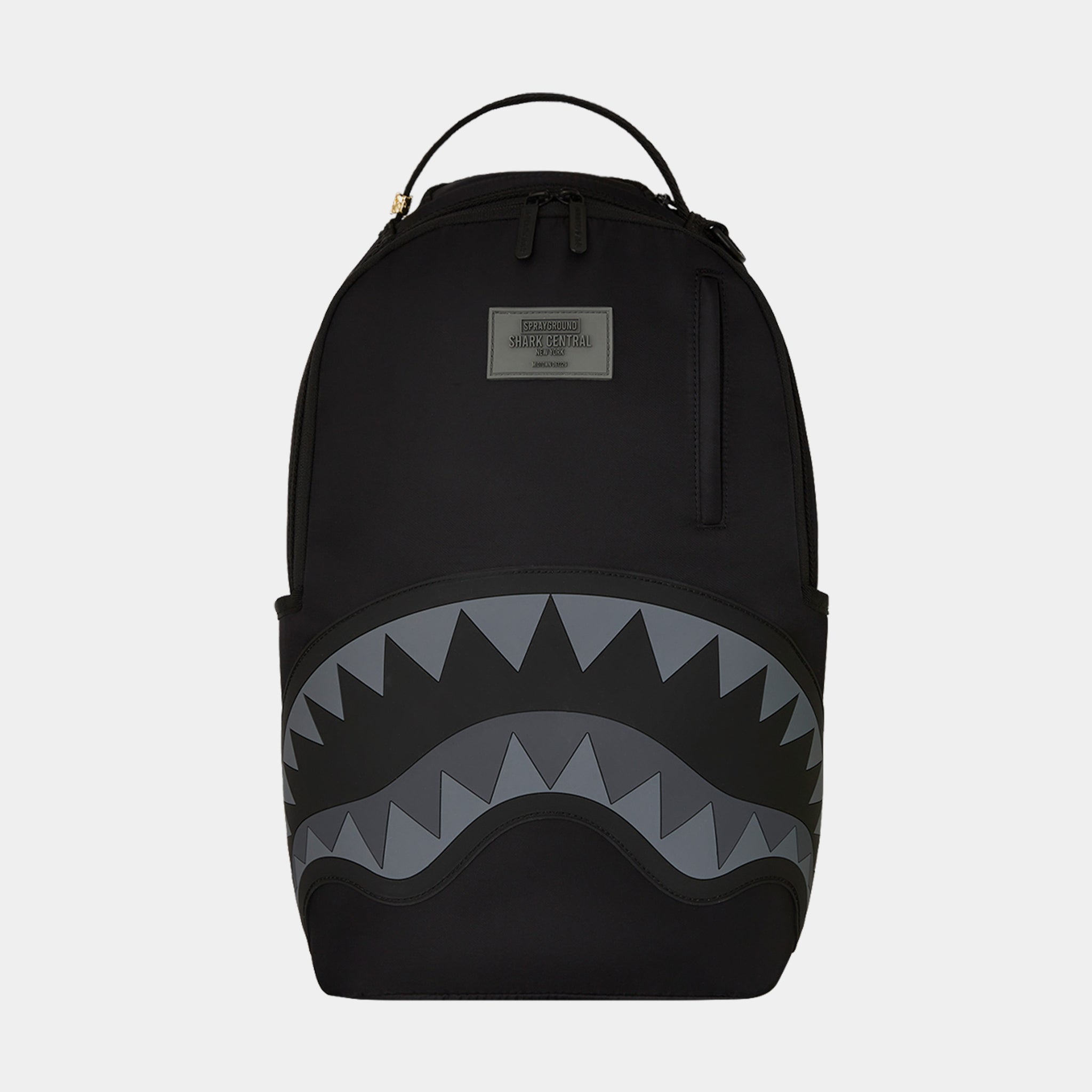 Sprayground Shark Central Nylon Mens Backpack Black Grey 