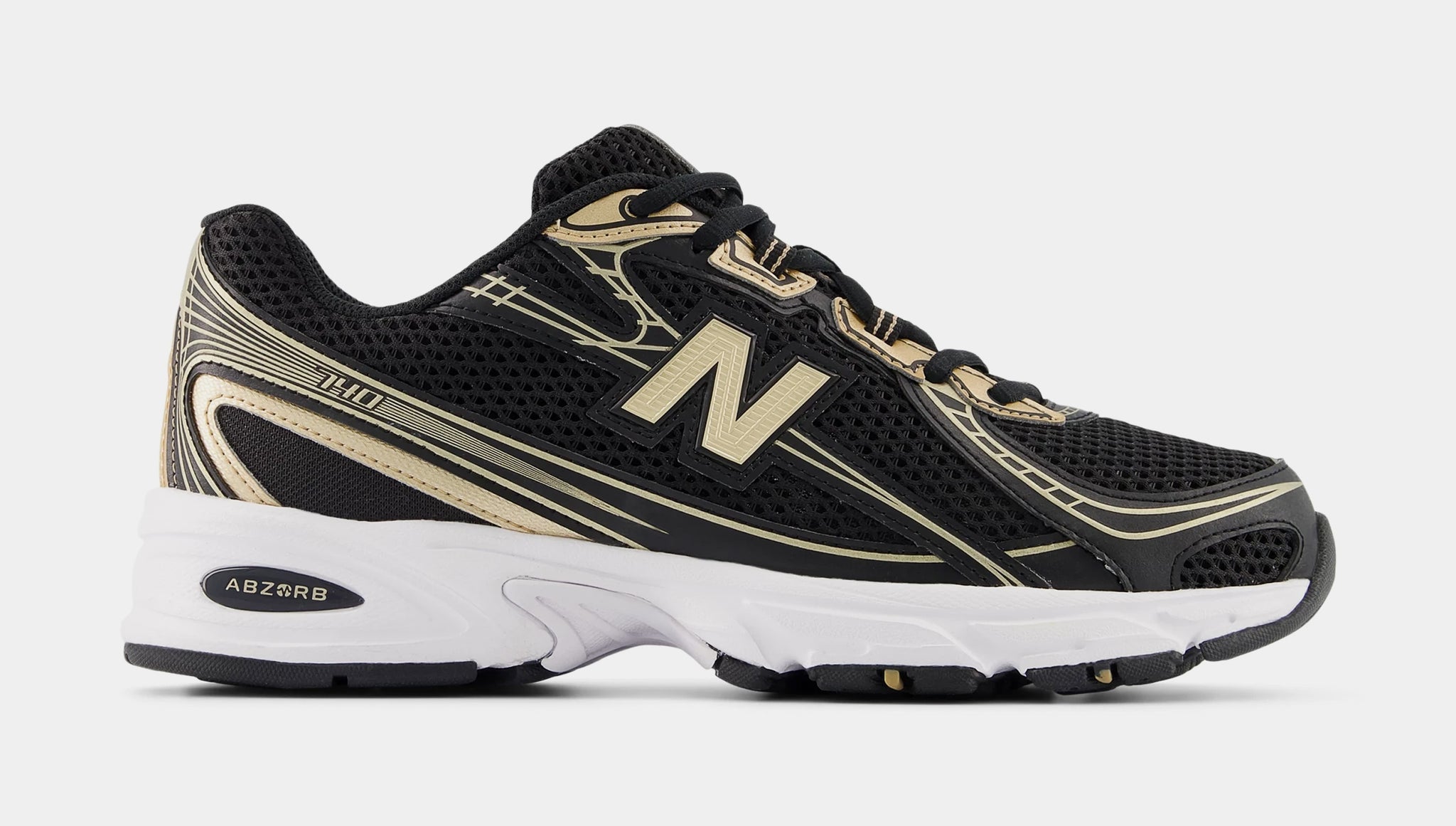 New Balance 740 Mens Lifestyle Shoes Black White Gold U740BG2