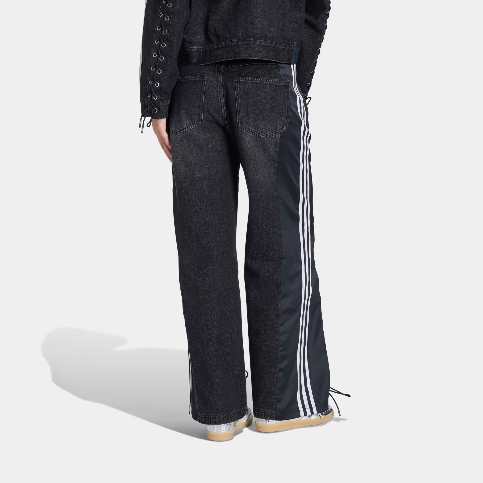 adidas Originals Denim Firebird Lacing Womens Pants Black KS3878