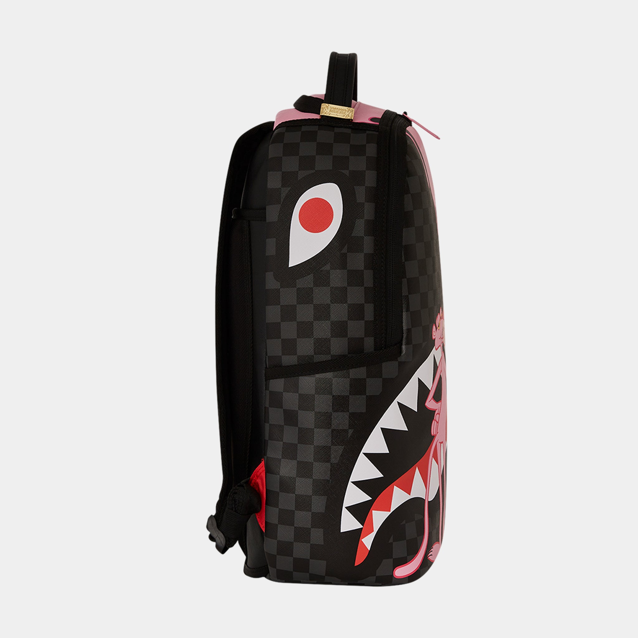 Sprayground Pink Panther Half Painted Mens Backpack Pink Black 