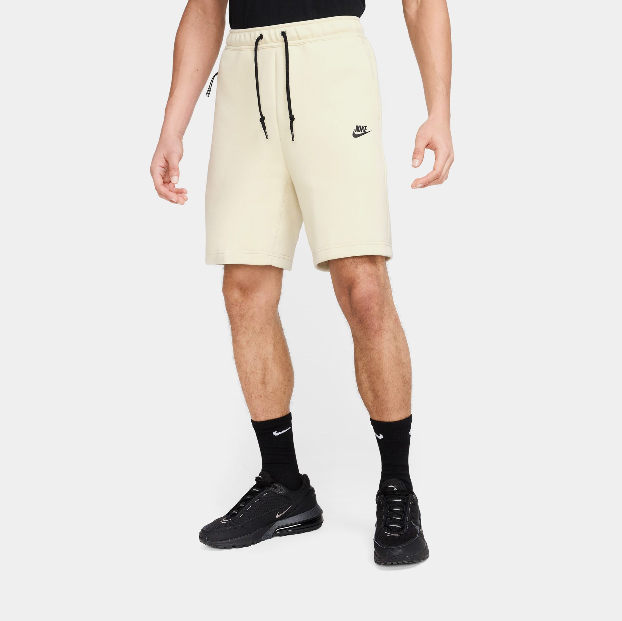 Nike Tech Fleece Mens Shorts Light Khaki Black FB8171-234 – Shoe