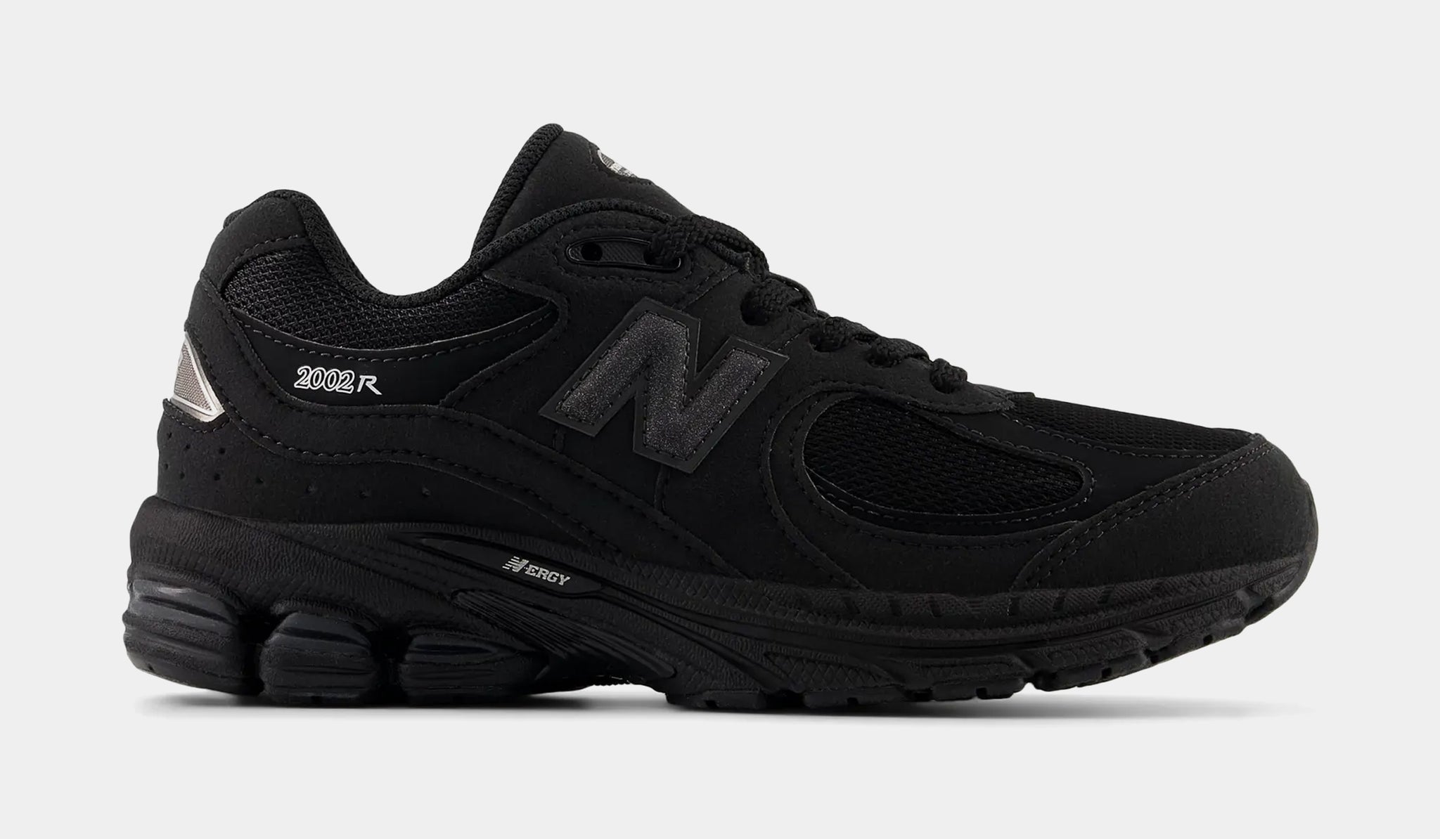 New Balance 2002R Grade School Running Shoes Black Black Metallic