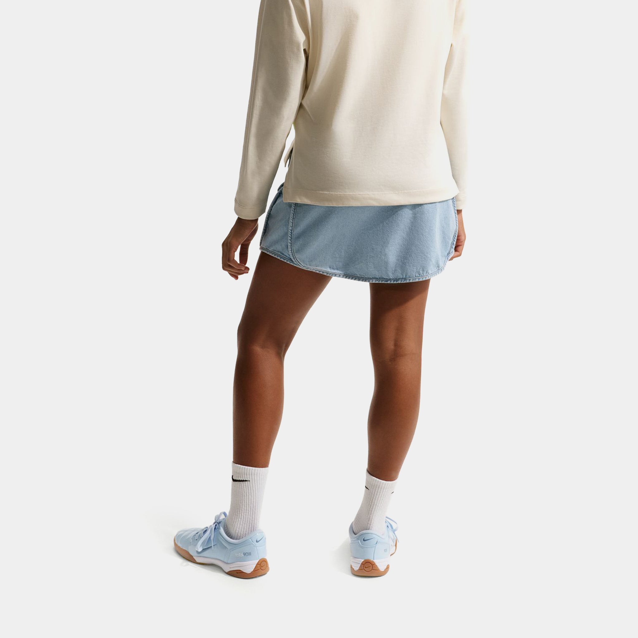 nike denim tennis skirt