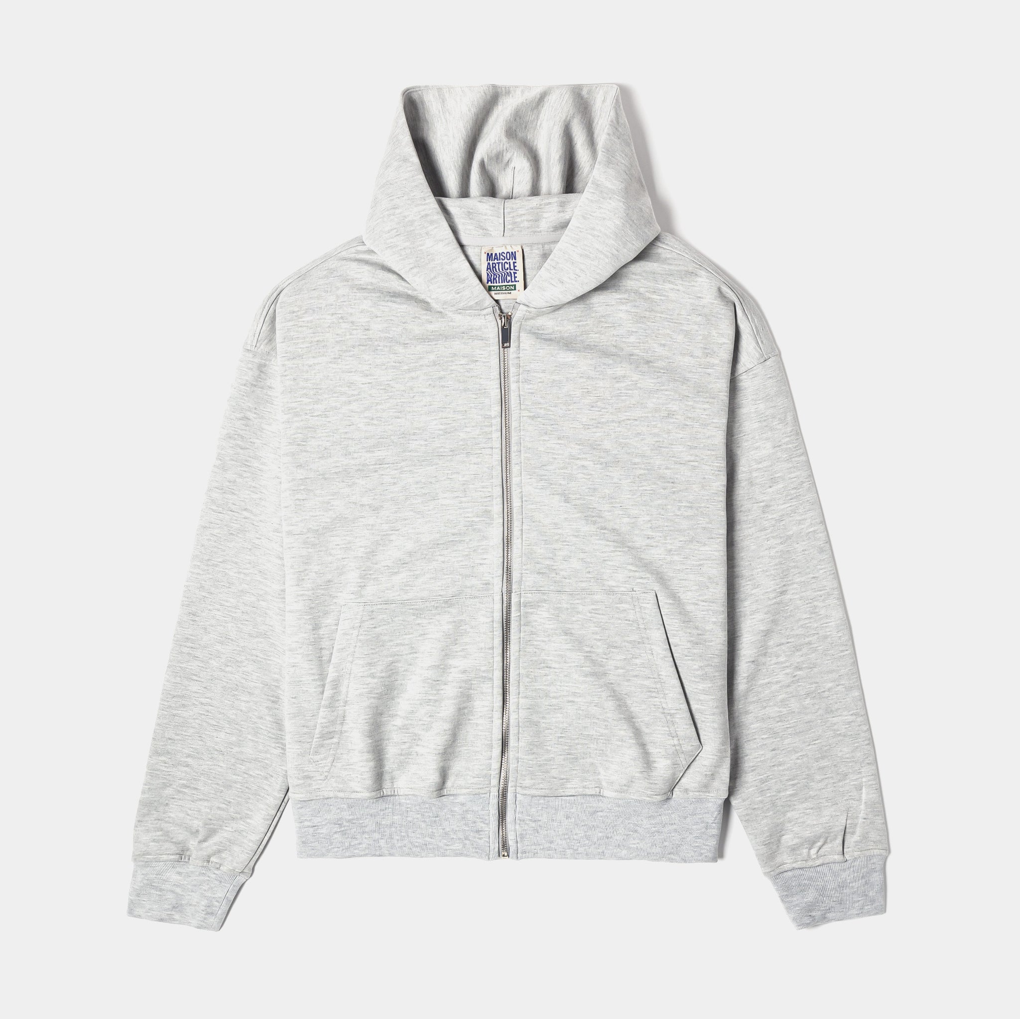Maison Article Tech Full Zip Up Mens Hoodie Grey MATH102 – Shoe Palace