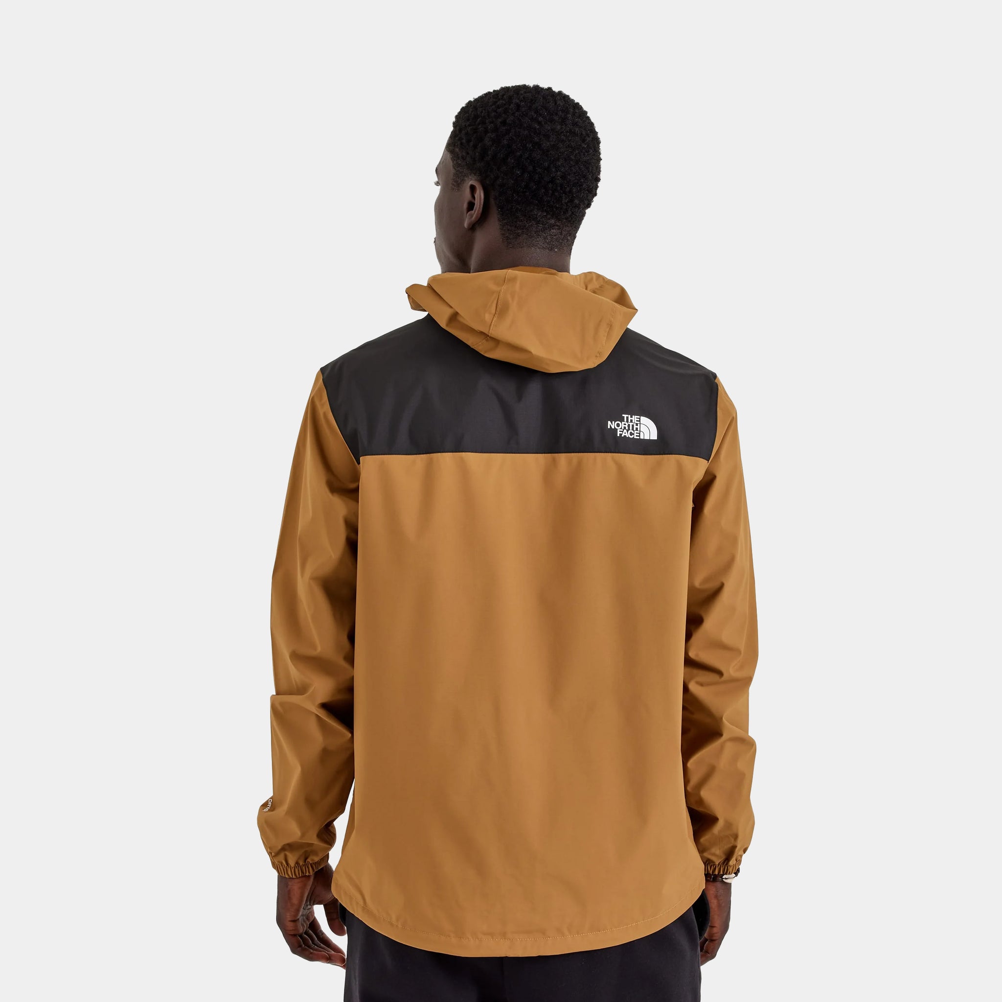 The North Face Antora Rain Zip Up Mens Jacket Brown Black NF0A7QEY 