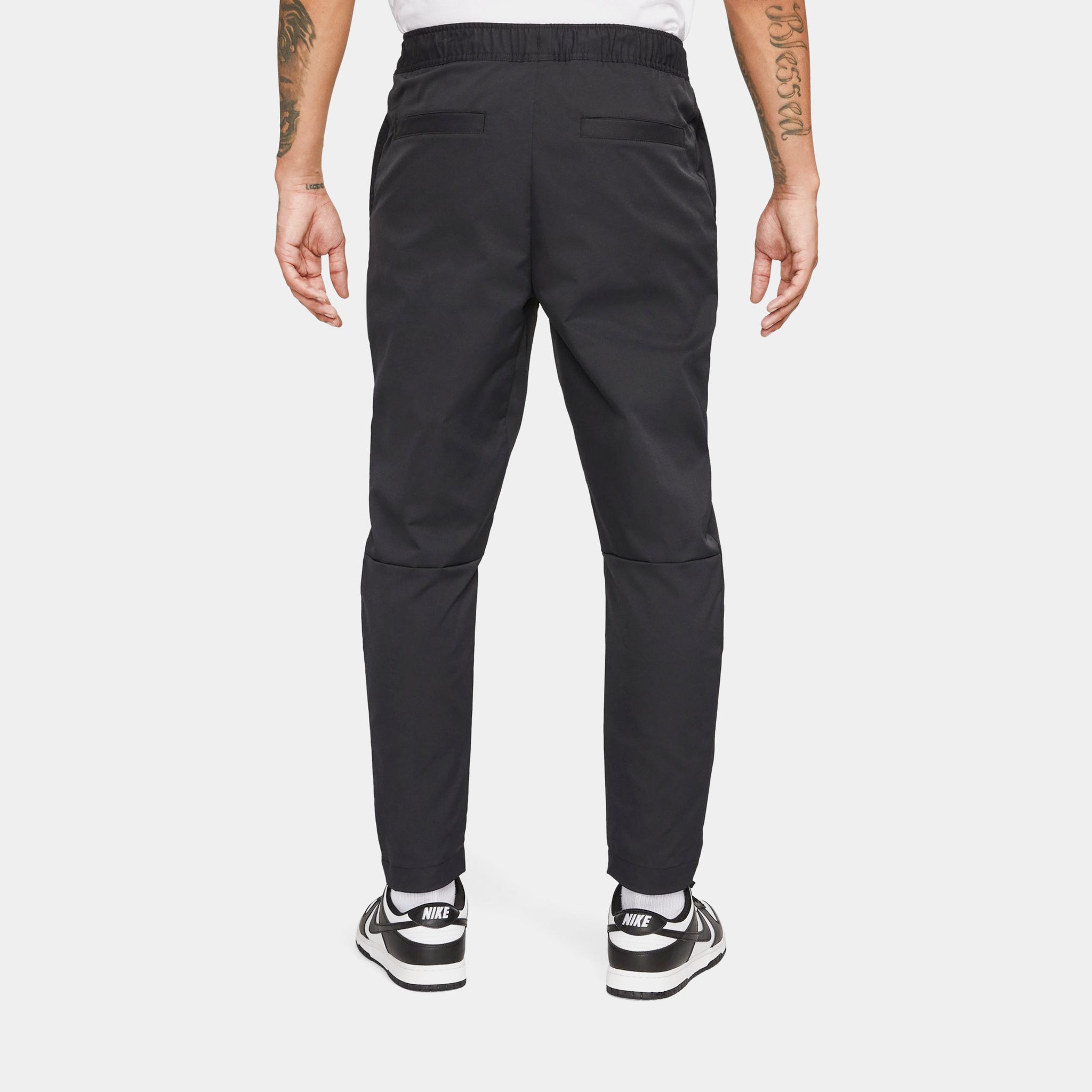 Nike Club Woven Tapered Leg Mens Pants Black White DX0623-010
