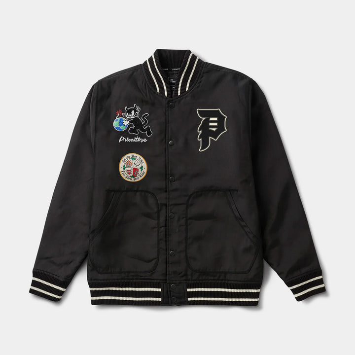 Primitive Double Up Coach Mens Jacket Black White PA324145-BLK