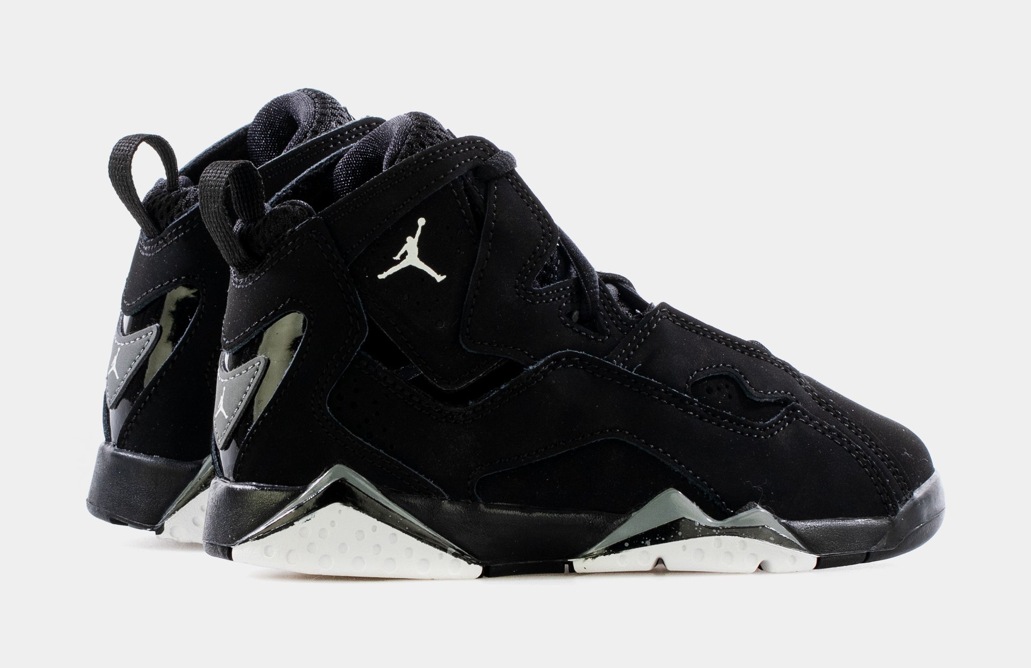 Jordan True Flight Preschool Basketball Shoes Black White Grey