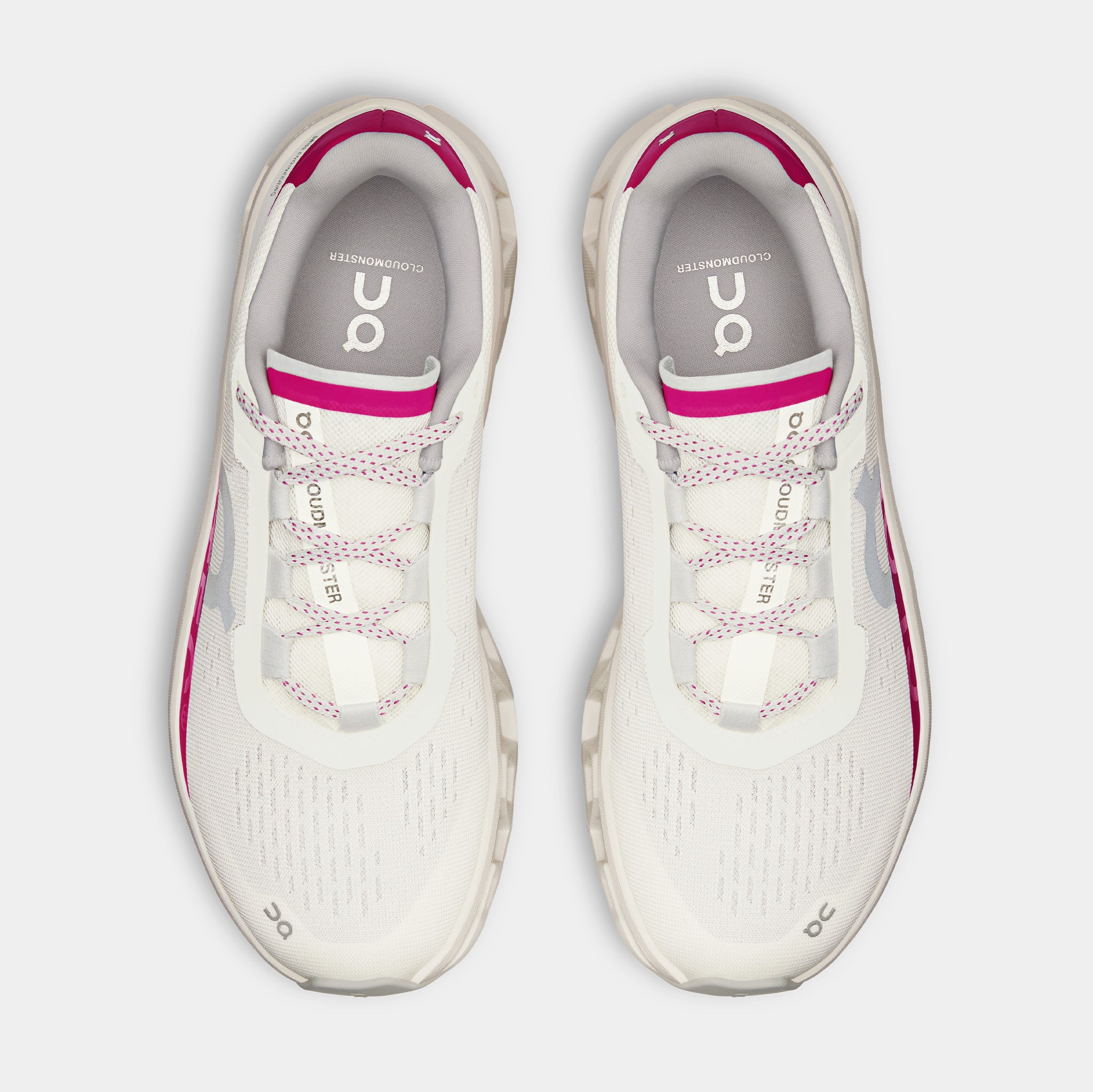 On Cloudmonster Womens Running Shoes Ivory Grenadine