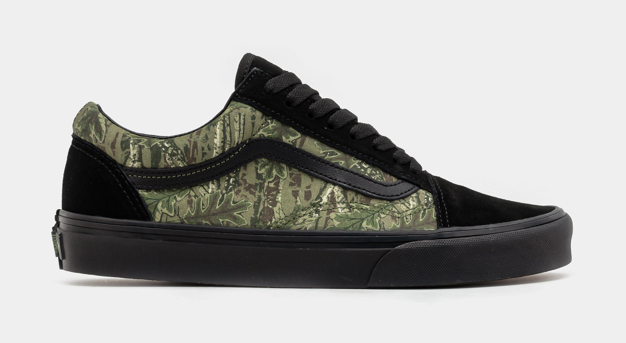 Vans Old Skool Camo Mens Skate Shoes Black Green E9TBLR 