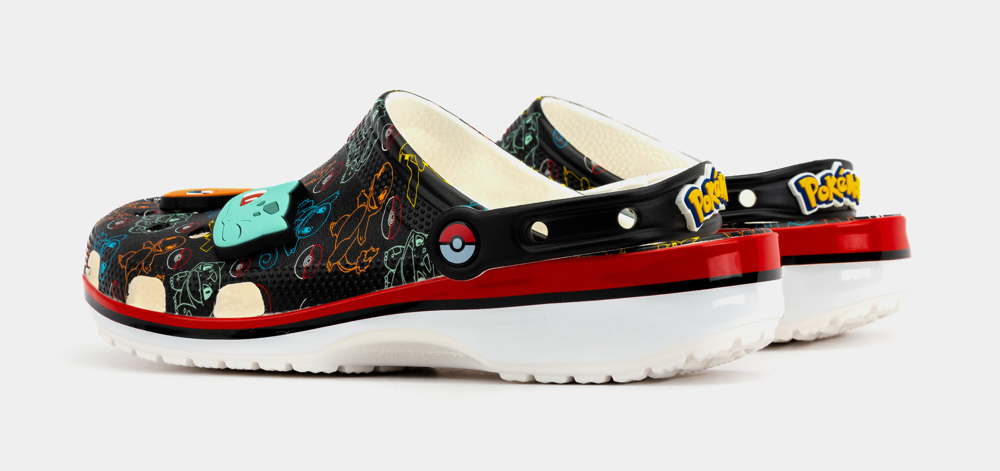 Crocs Pokemon Classic Clog Mens Sandals Black Orange 211343-90H