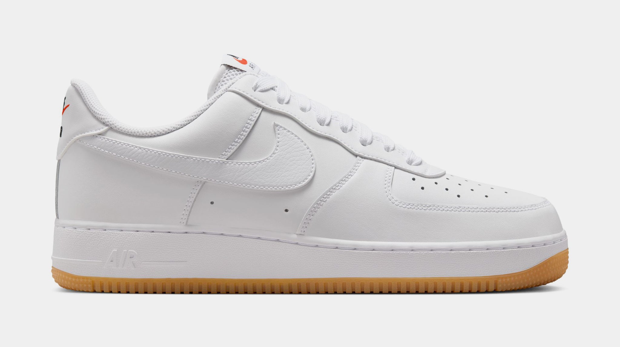 Nike Air Force 1 Mens Lifestyle Shoes White Gum Yellow Safety 