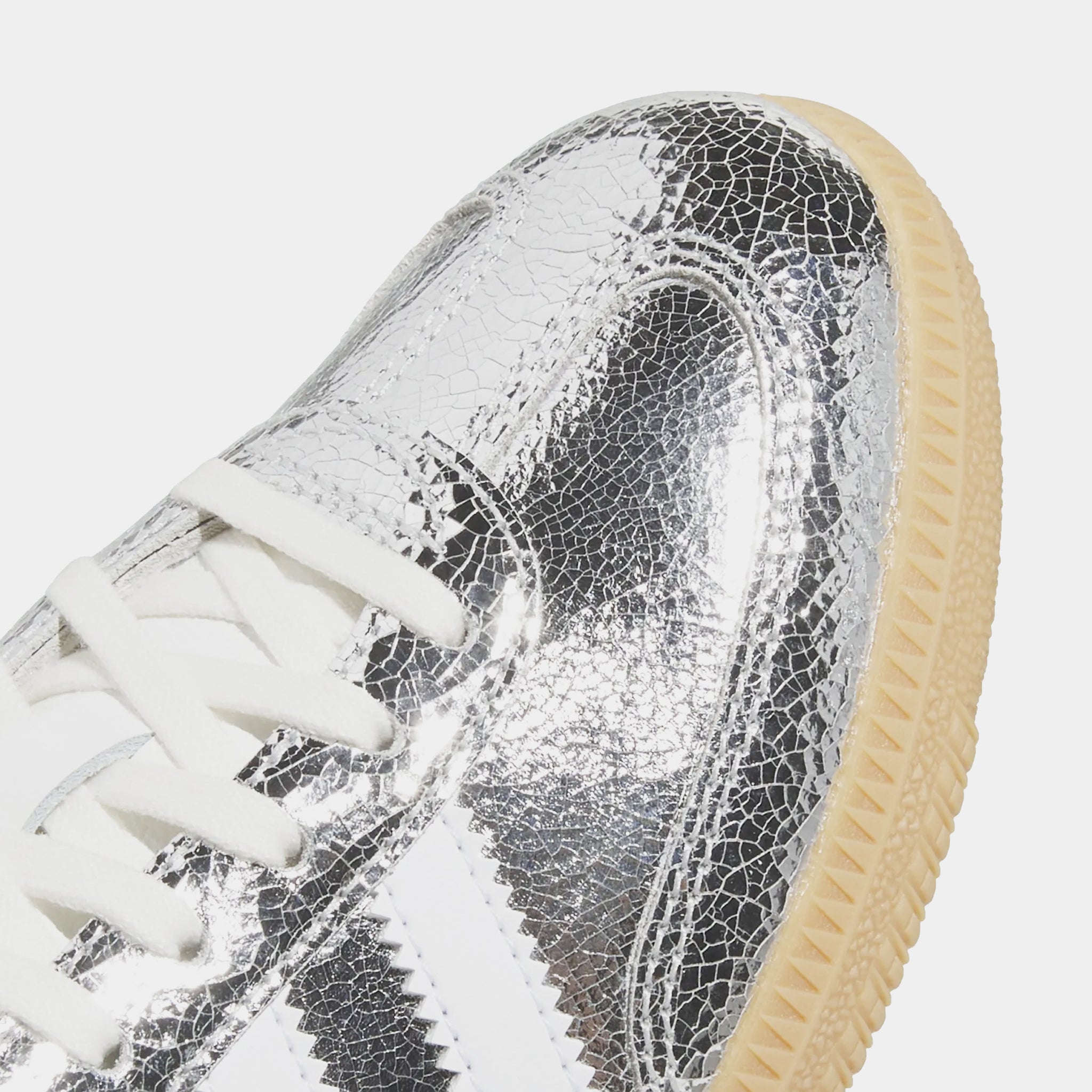 adidas Samba OG Grade School Lifestyle Shoes Silver Metallic Cloud