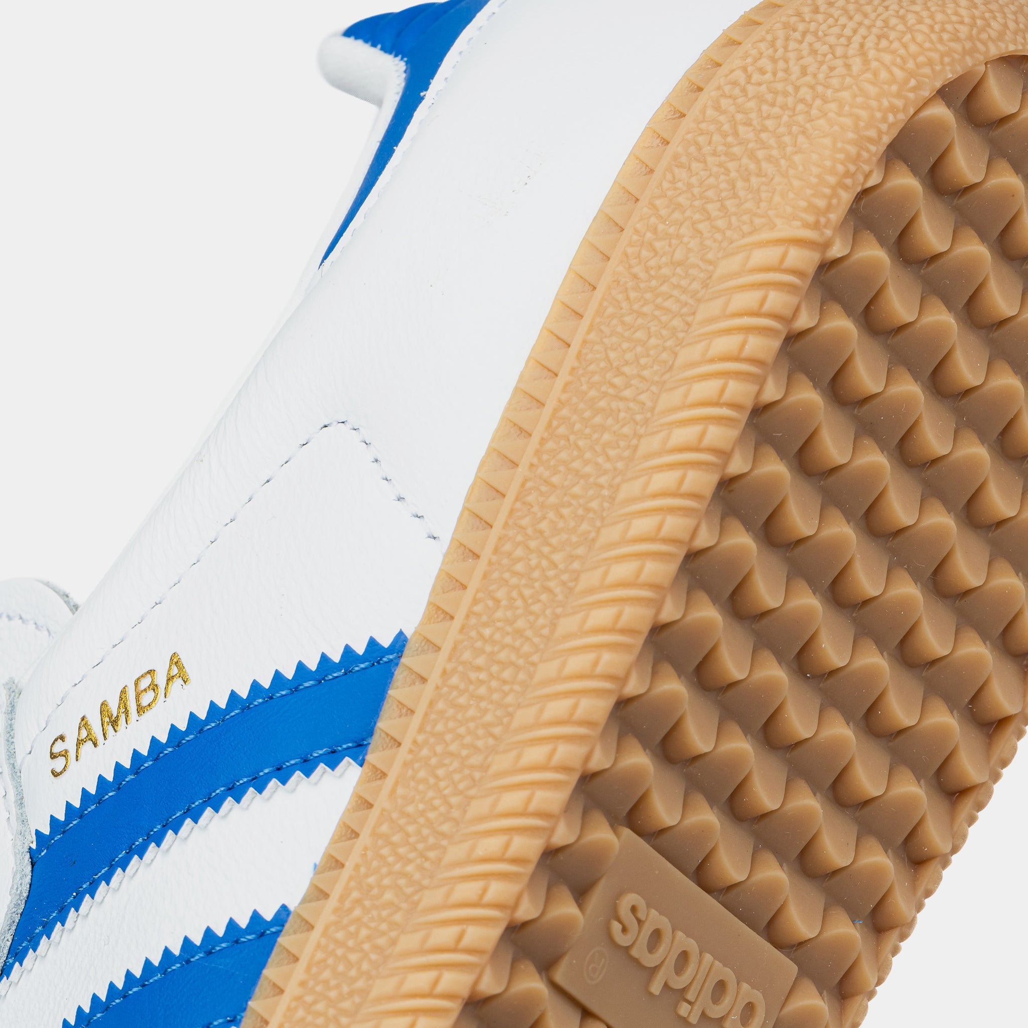 adidas Kids' Grade School Samba OG Shoes, Size 7, White/Blue adidas Kids' Grade School Samba OG Shoes, Size 7, White/Blue