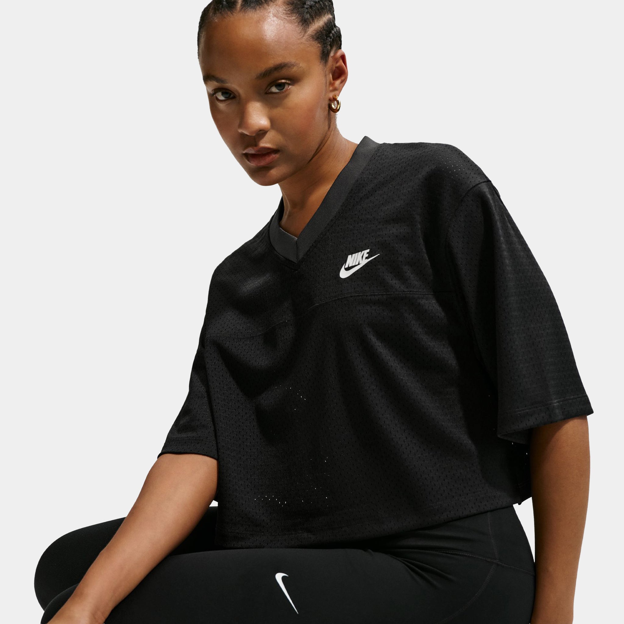 Nike Sportswear Oversized Heritage Cropped Mesh Womens Jersey